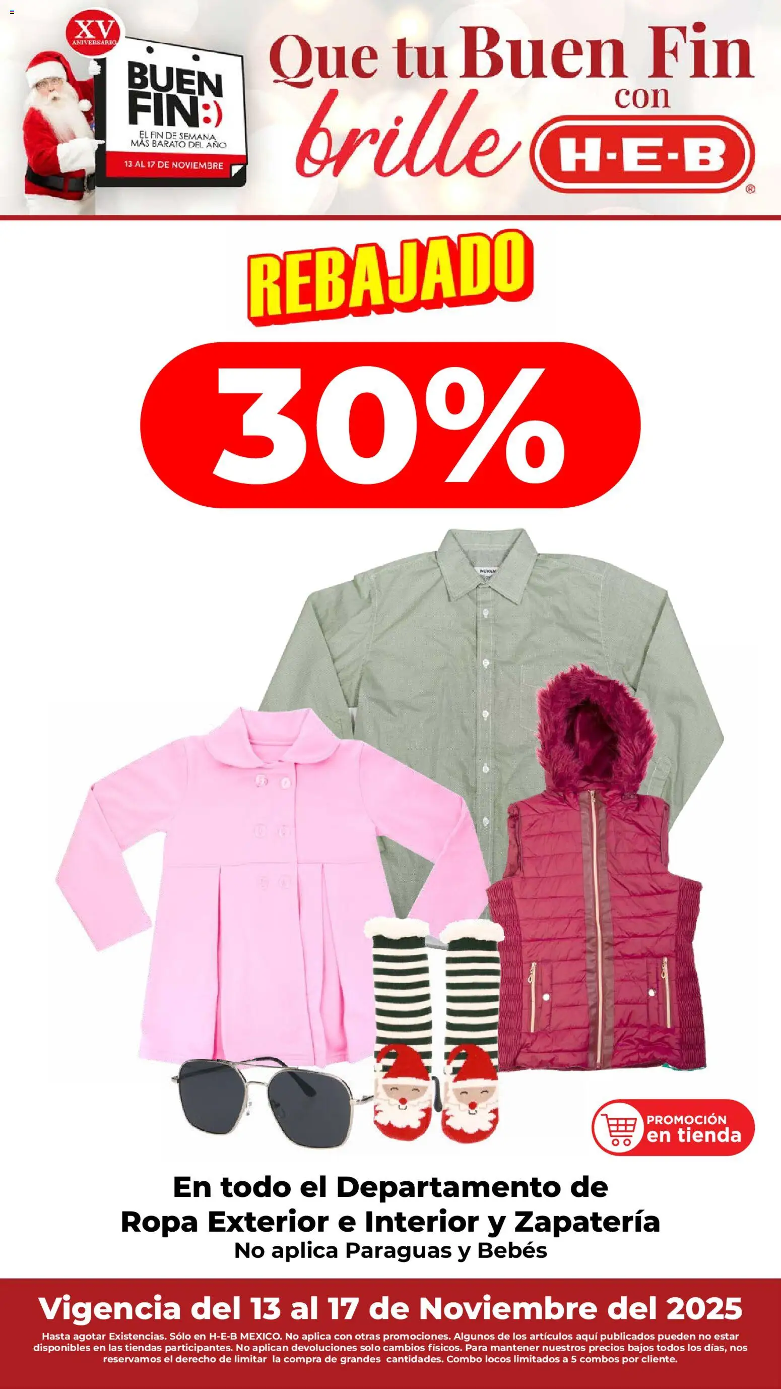 Nuevas ofertas de H-E-B válidas en toda la República Mexicana desde el 13.11.2025. ¡Encuentra las mejores ofertas en H-E-B Buen Fin! | Página: 29 | Productos: Ropa