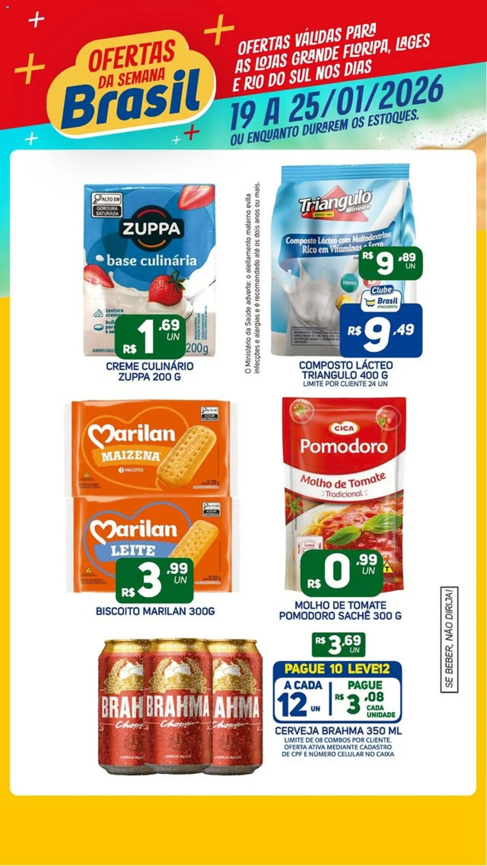 Brasil Atacadista Folheto - válido de 19.01.2026 | Página: 3 | Produtos: Ferro, Biscoito, Cerveja, Base