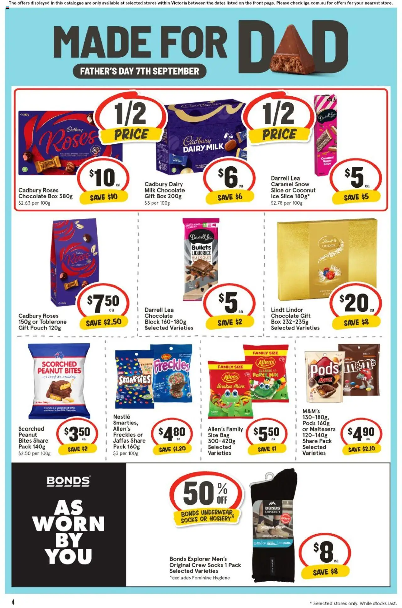 IGA catalogue - valid from 27.08.2025 | Page: 5 | Products: Milk, Dairy, Underwear, Socks