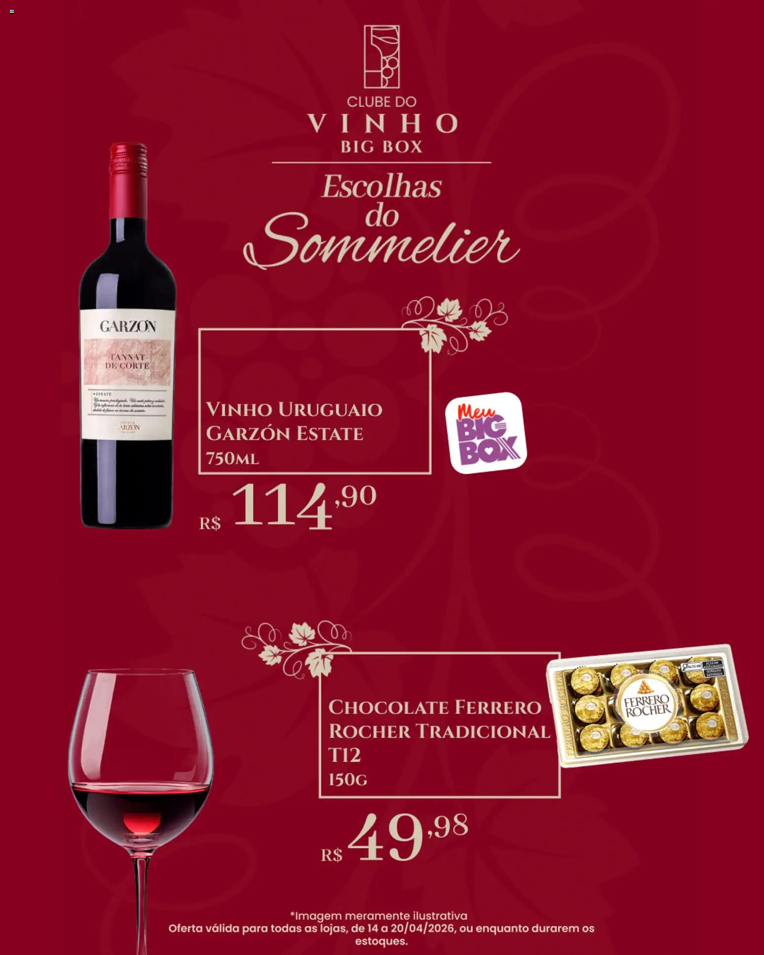 Big Box Folheto - válido de 14.04.2026 | Página: 2 | Produtos: Chocolate, Vinho, Ferrero Rocher
