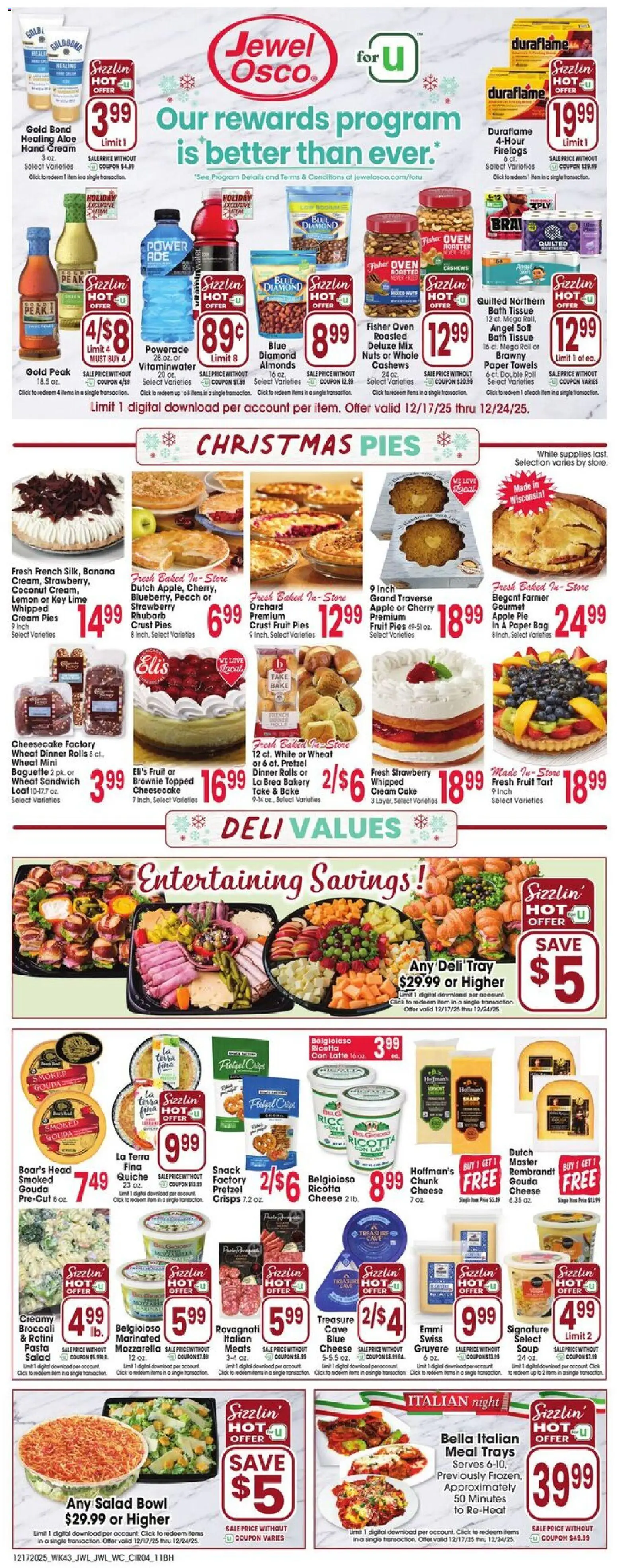 Jewel Osco Weekly Ad - IN - valid from 17.12.2025 | Page: 4 | Products: Bakery, Pasta, Lemon, Apple Pie