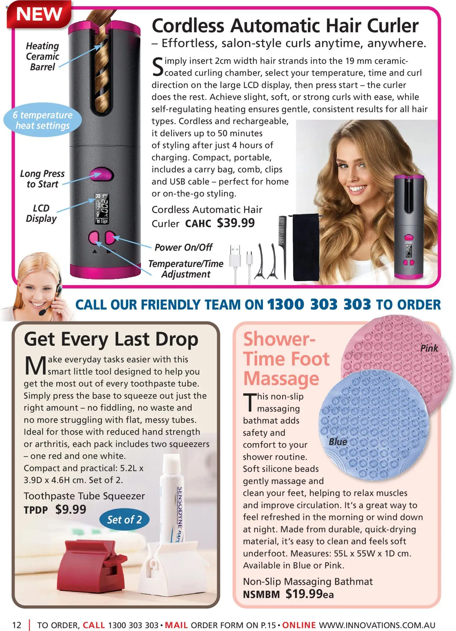 Innovations catalogue - valid from 28.01.2026 | Page: 12 | Products: Toothpaste, Hair curler, Cable, Clips