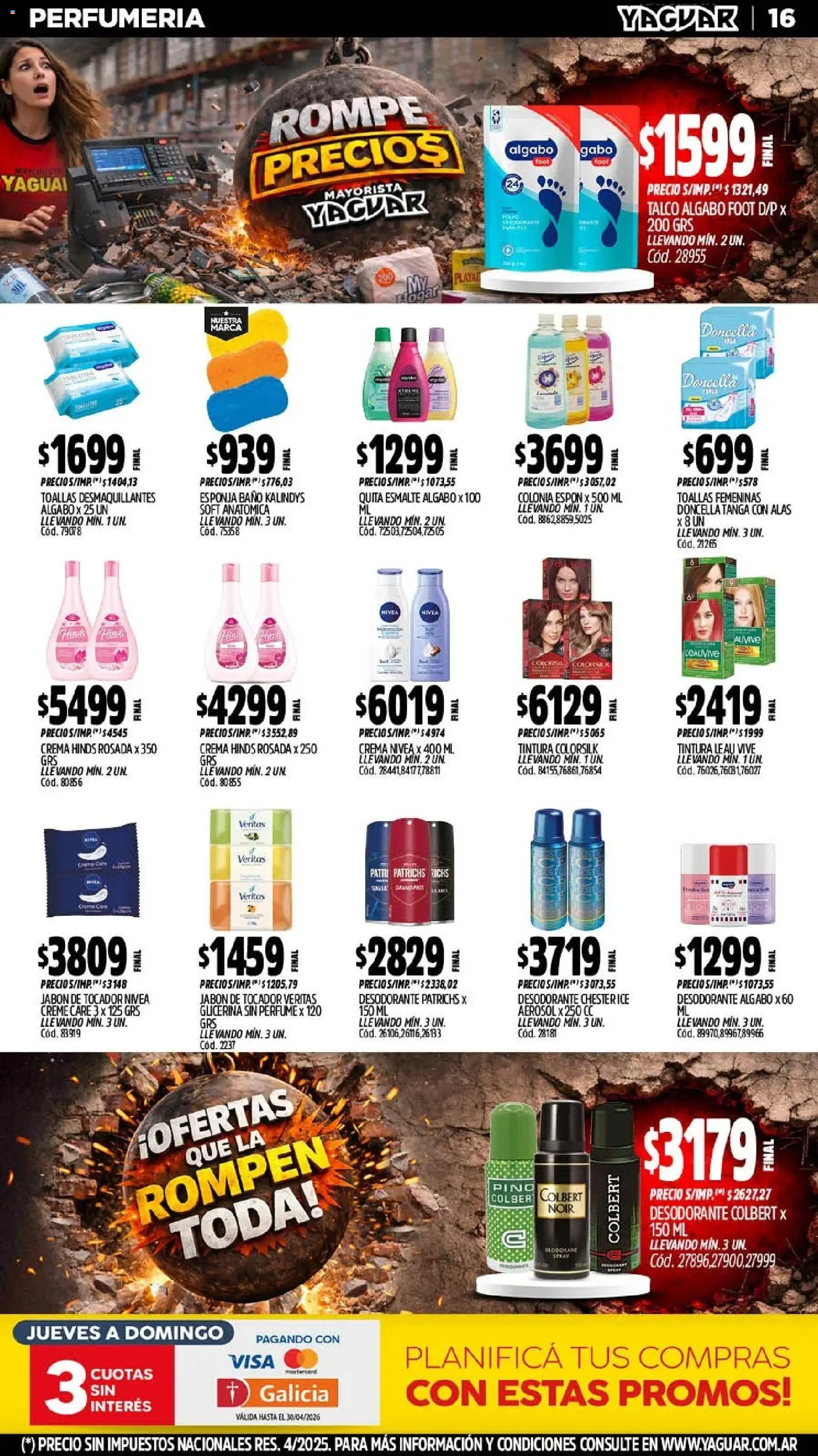 Yaguar - Oferta Semanal Jujuy │ válido desde el 20.04.2026 | Página: 16 | Productos: Tintura, Desodorante, Esponja, Crema