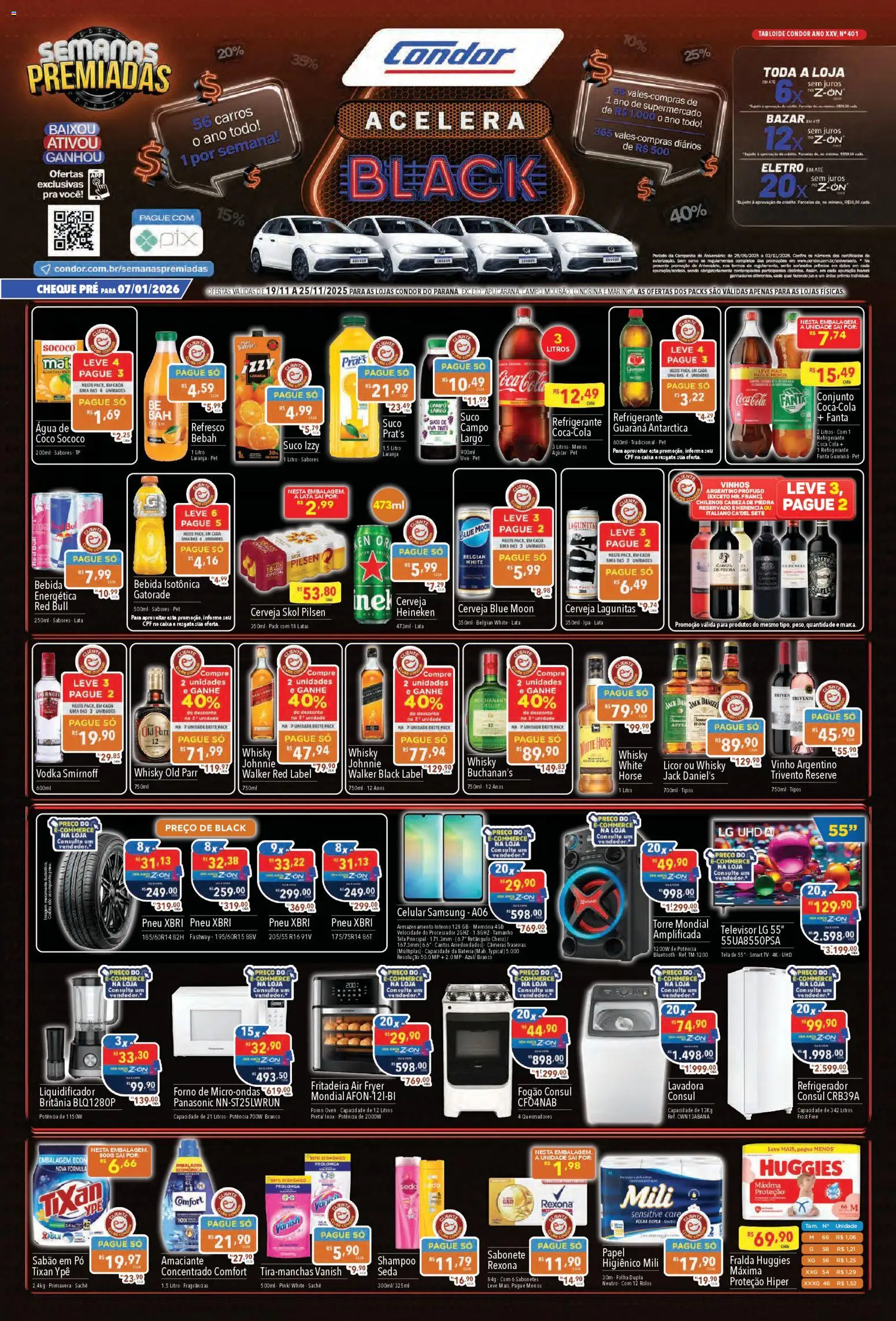 Supermercados Condor Folheto - válido de 19.11.2025 | Página: 1 | Produtos: Fanta, Heineken, Sabonete, Refrigerante