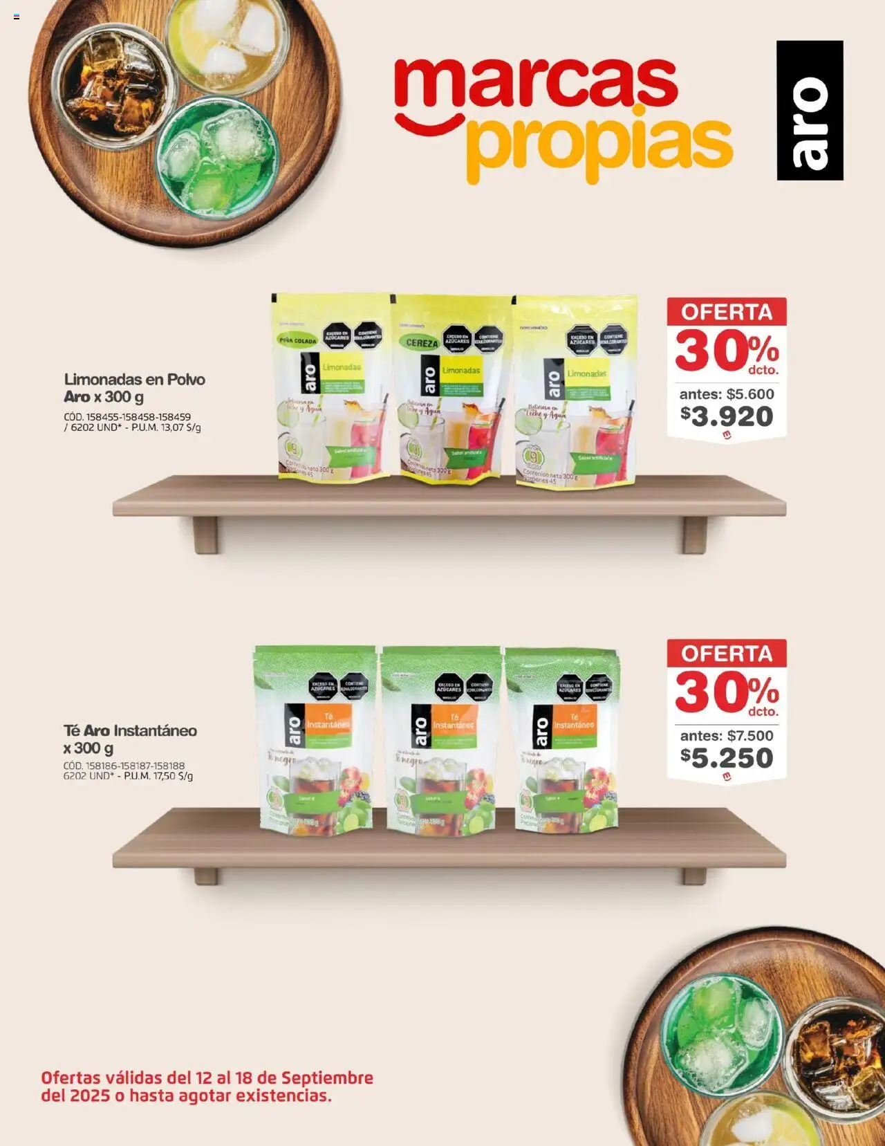 Makro revista - valida desde el 12.09.2025 | Página: 9 | Productos: Agua, Té, Piña, Polvo