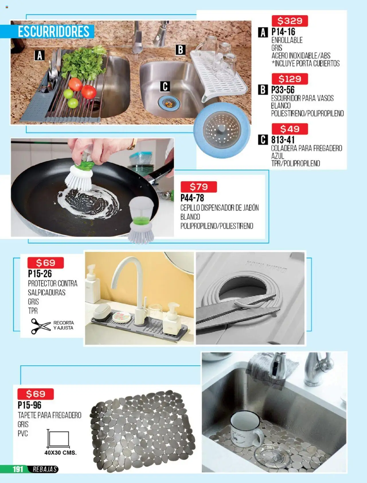 Nuevas ofertas de Cklass válidas en toda la República Mexicana desde el 30.05.2025. ¡Encuentra las mejores ofertas en Cklass catálogo Rebajas Ropa! | Página: 192 | Productos: Cepillo, Escurridor, Vasos, Tapete