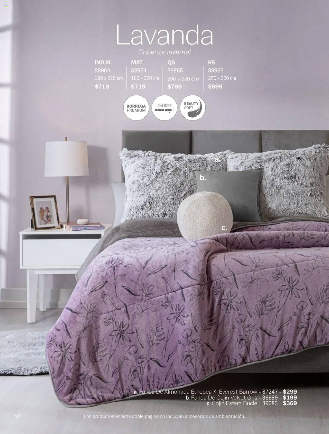 Nuevas ofertas de Vianney válidas en toda la República Mexicana desde el 15.08.2025. ¡Encuentra las mejores ofertas en Vianney - Catálogo Invierno! | Página: 56 | Productos: Cobertor, Funda, Funda de almohada, Almohada