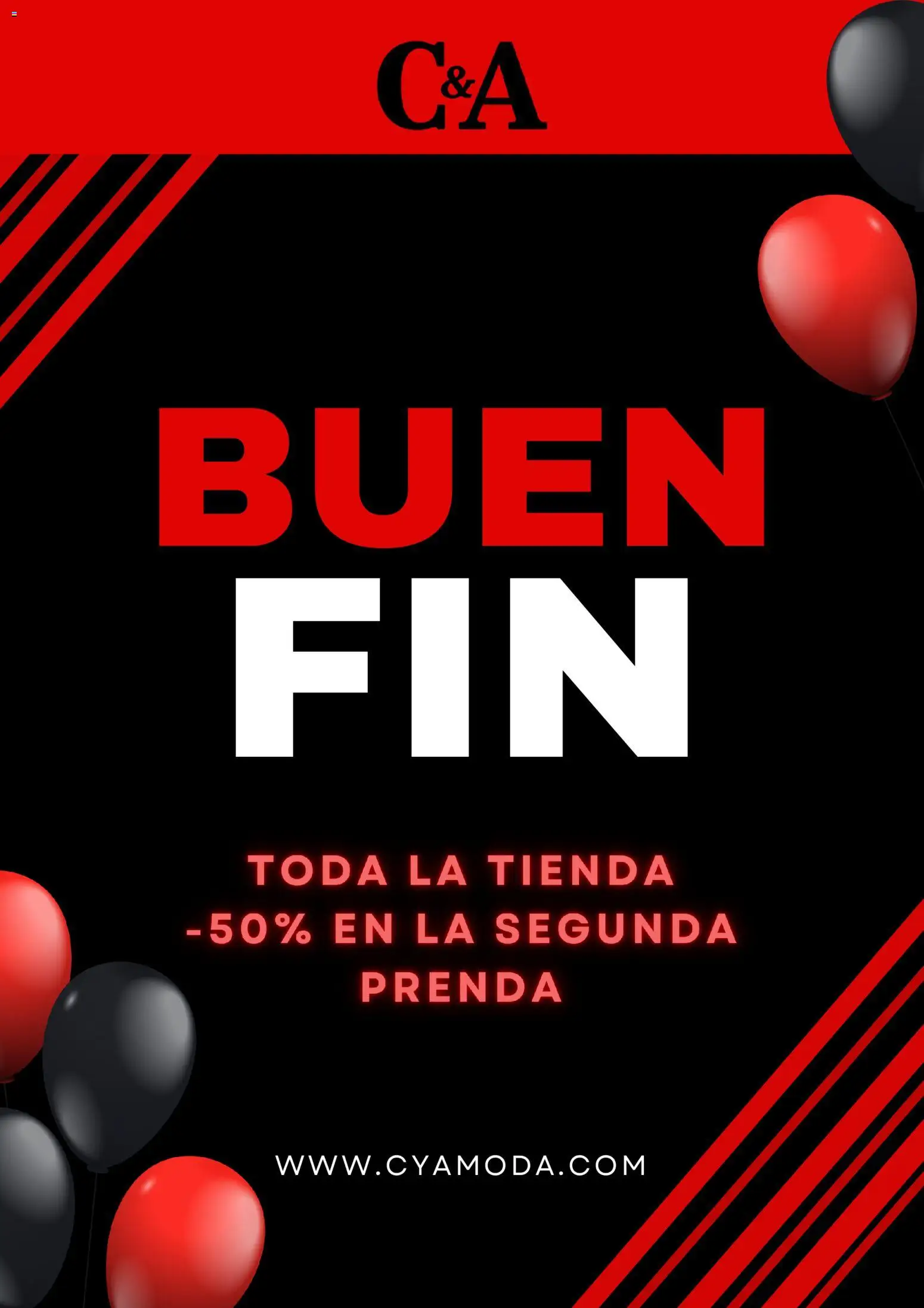 Nuevas ofertas de C&A válidas en toda la República Mexicana desde el 13.11.2025. ¡Encuentra las mejores ofertas en C&A Buen Fin! | Página: 1
