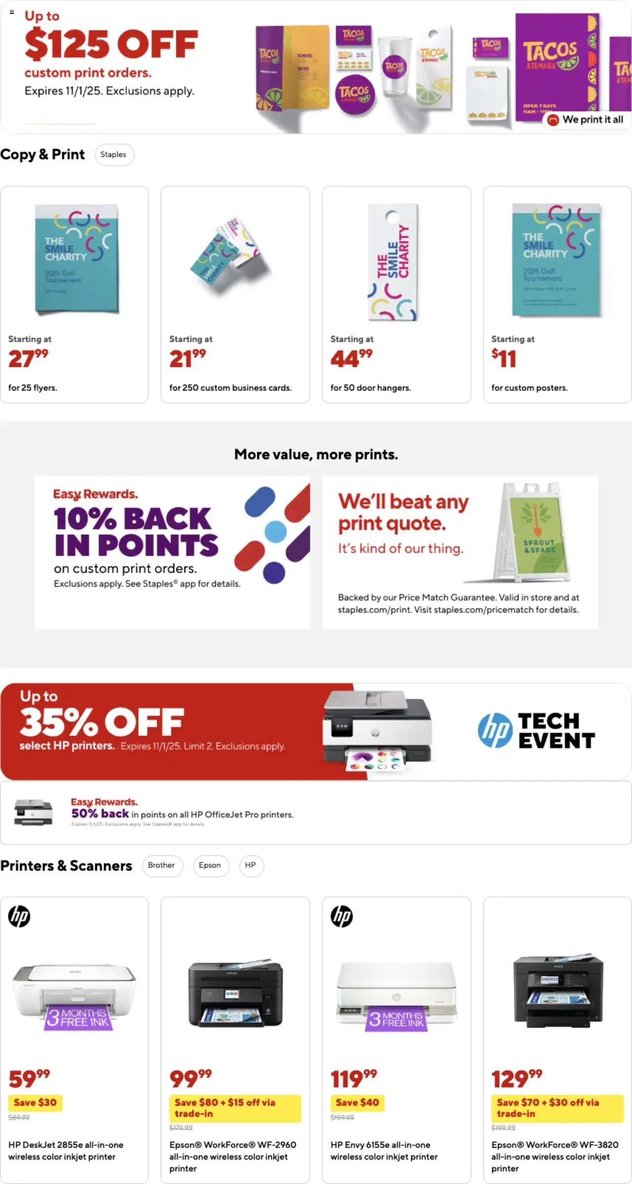 Staples Weekly Ad - valid from 19.10.2025 | Page: 4 | Products: Spade, Ink, Printer