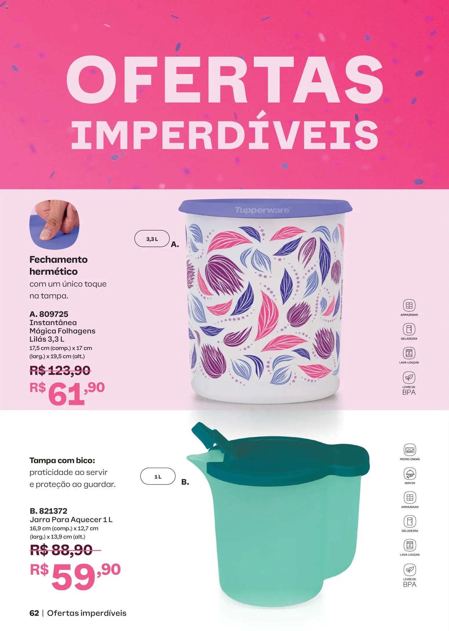 Tupperware Folheto - válido de 01.02.2026 | Página: 80 | Produtos: Geladeira, Microondas, Bico, Jarra