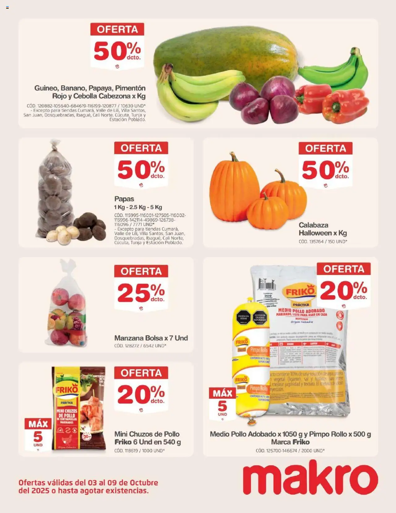 Makro revista - valida desde el 03.10.2025 | Página: 13 | Productos: Pimentón, Pollo, Sal, Cebolla
