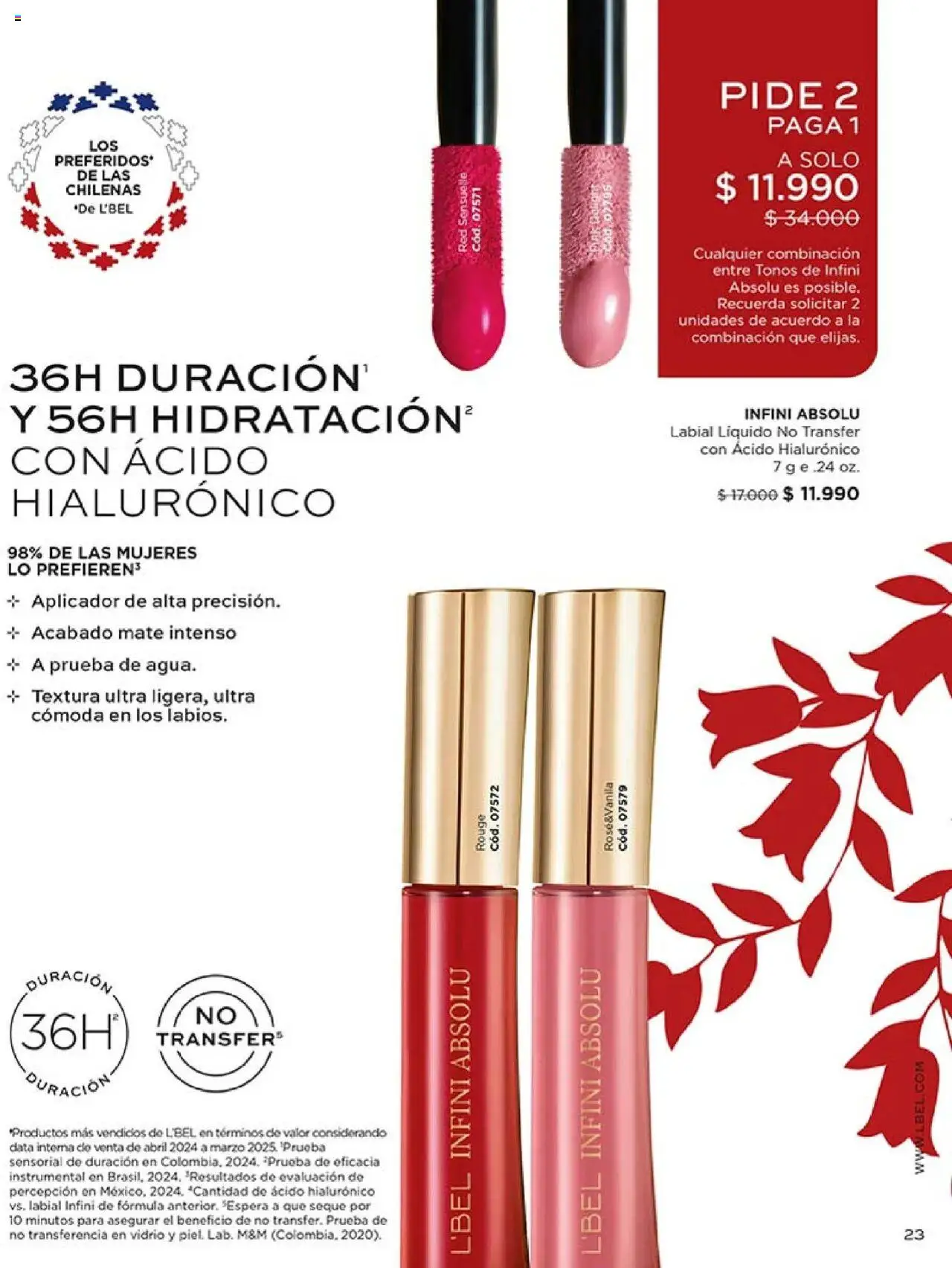 Catálogo L'Bel Campaña 14 │ válido desde el 01.09.2025 | Página: 23 | Productos: Mate, Labial