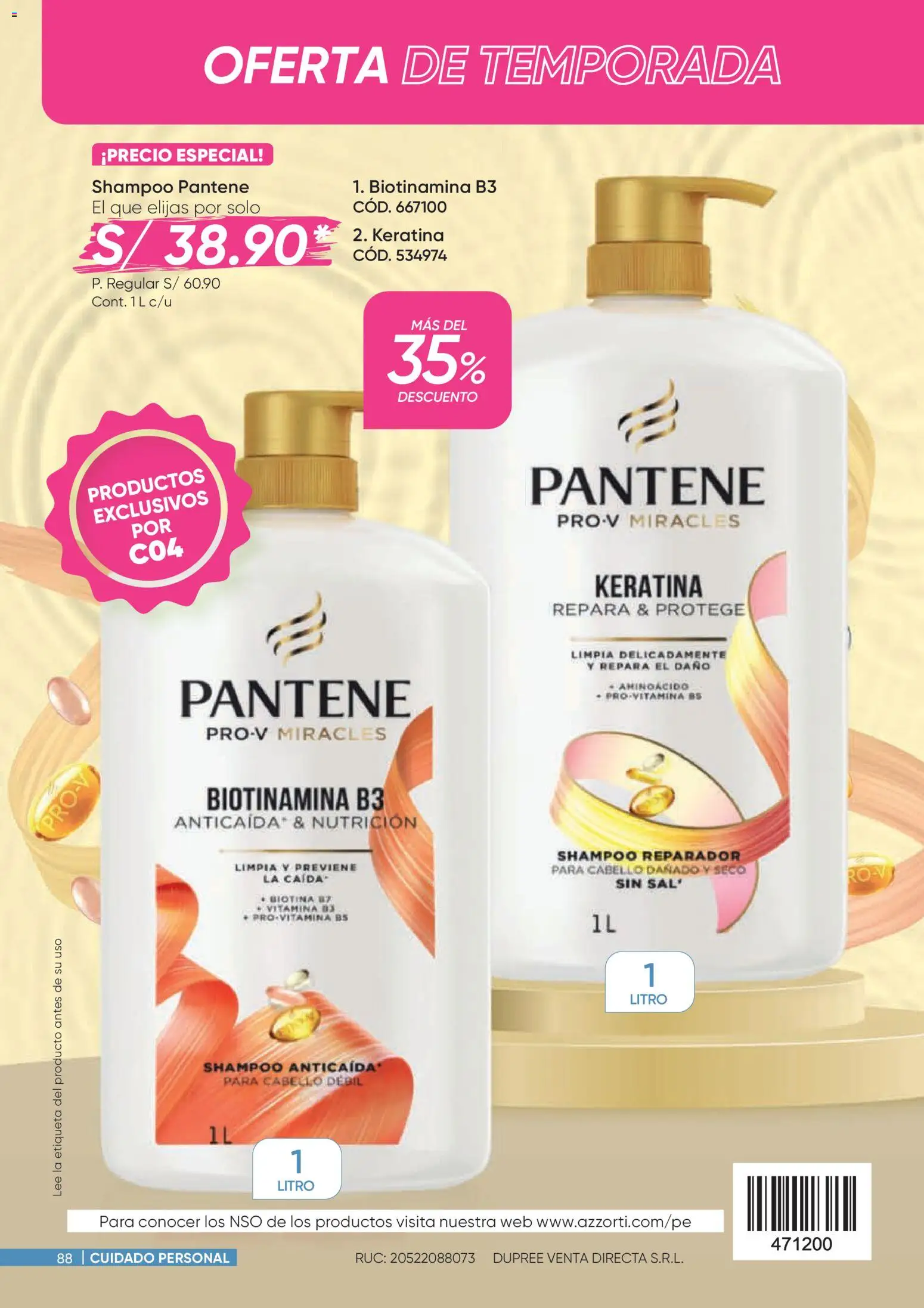 Catálogo Azzorti válido desde 26.01.2026 | Página: 88 | Productos: Shampoo