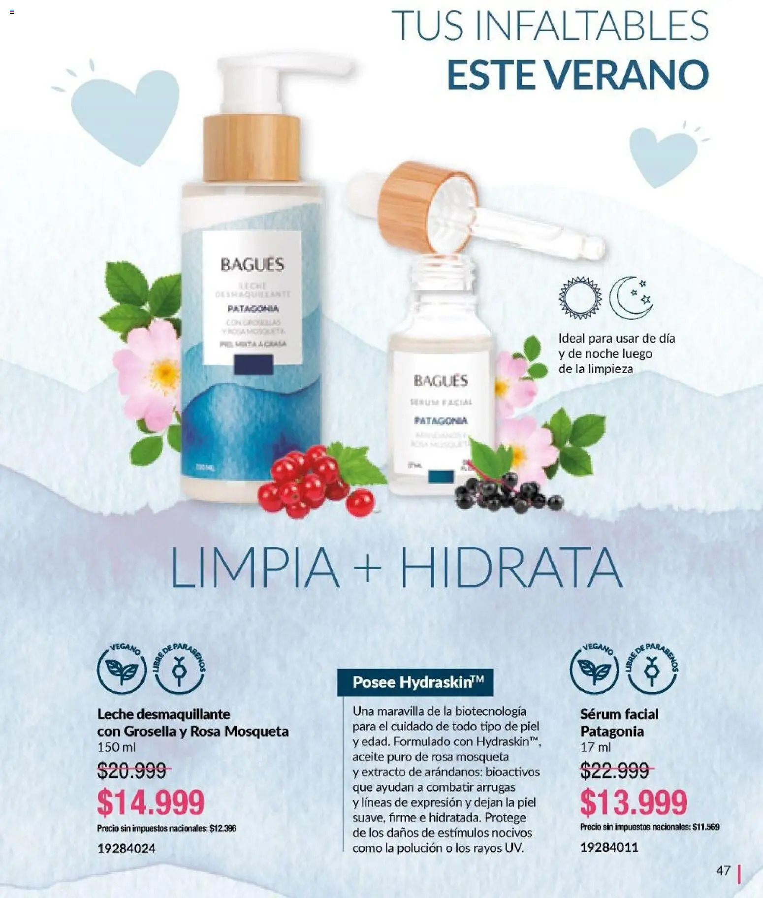 Bagués - Catálogo │ válido desde el 12.01.2026 | Página: 47 | Productos: Serum, Desmaquillante, Arándanos, Leche
