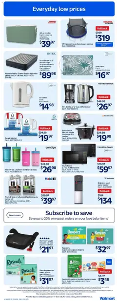 Walmart flyer valid from 17.07.2025 | Page: 11 | Products: Rice, Cooker, Mattress, Coffee