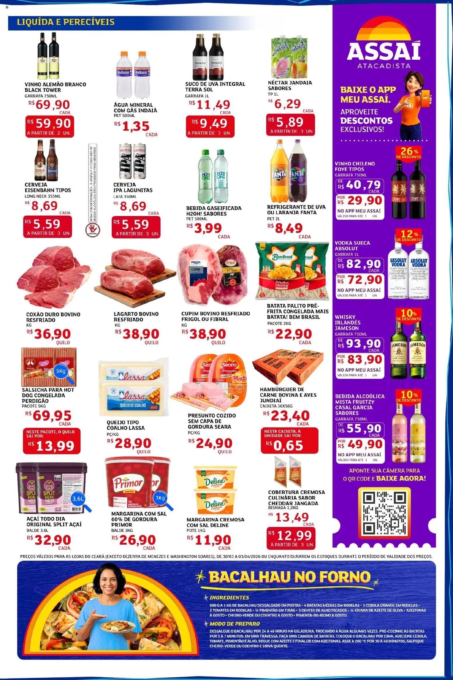 Assaí Atacadista Folheto - válido de 30.03.2026 | Página: 3 | Produtos: Hambúrguer, Azeite, Câmera, Balde