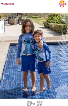 Vista previa de Del Sol y Woolworth catálogo Luce tus Vacaciones con Stitch, nuevo folleto de la tienda, válido en México a partir del 19.03.2026 | Página: 7 | Productos: Traje, Baño