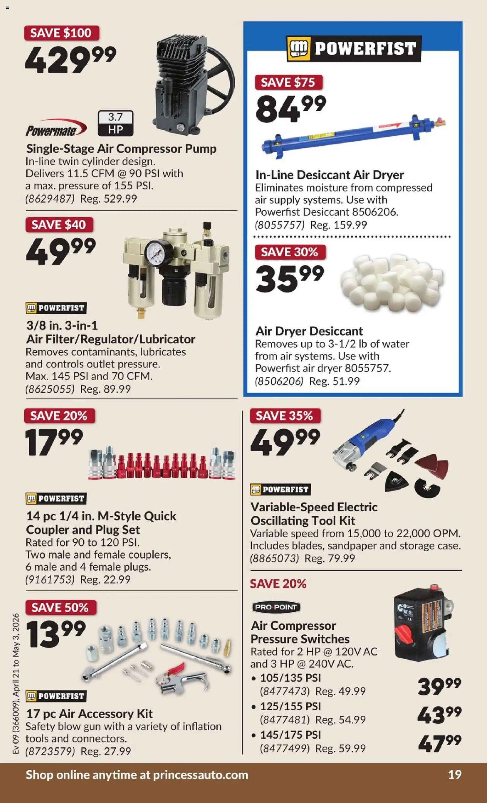 Princess Auto flyer valid from 21.04.2026 | Page: 24 | Products: PC, Dryer