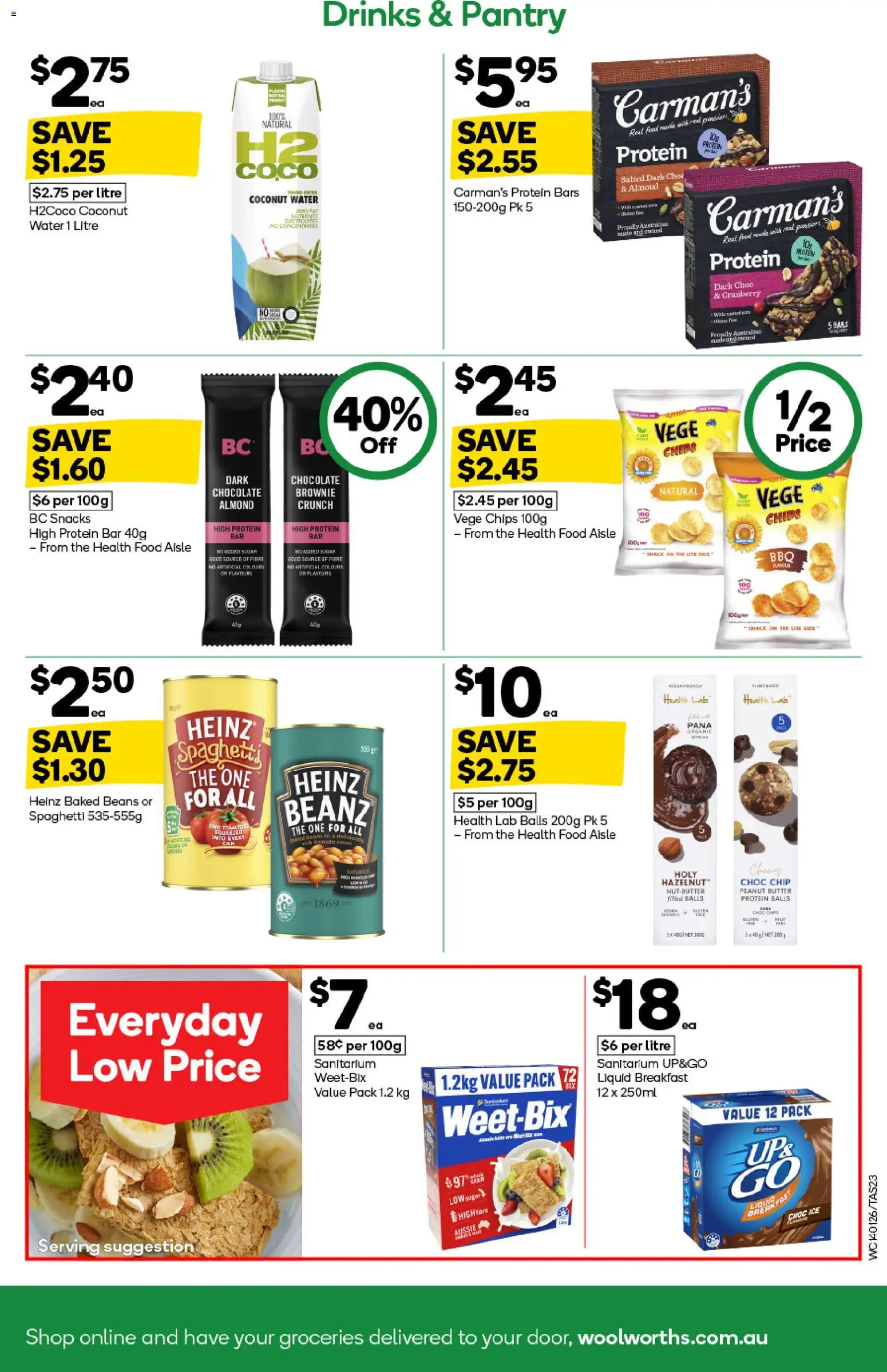 Woolworths catalogue - valid from 14.01.2026 | Page: 23 | Products: Butter, Chips, Water, Sugar