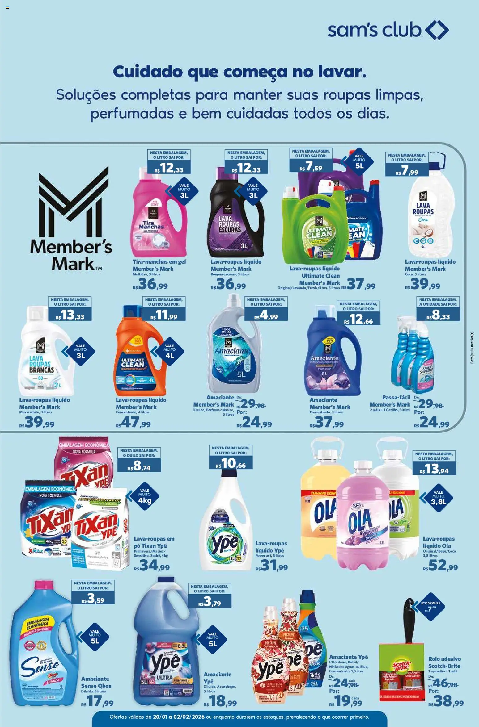 Sam's Club Folheto - válido de 20.01.2026 | Página: 2 | Produtos: Perfume, Rolo, Roupas, Amaciante