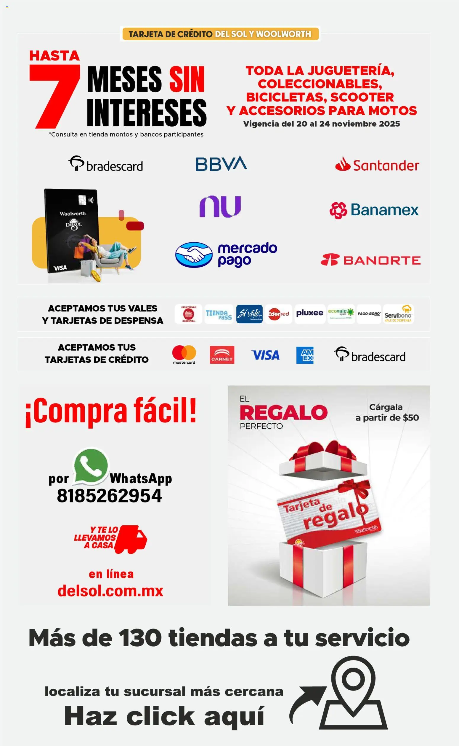 Nuevas ofertas de Del Sol y Woolworth válidas en toda la República Mexicana desde el 20.11.2025. ¡Encuentra las mejores ofertas en Del Sol y Woolworth Buen Fin ! | Página: 31