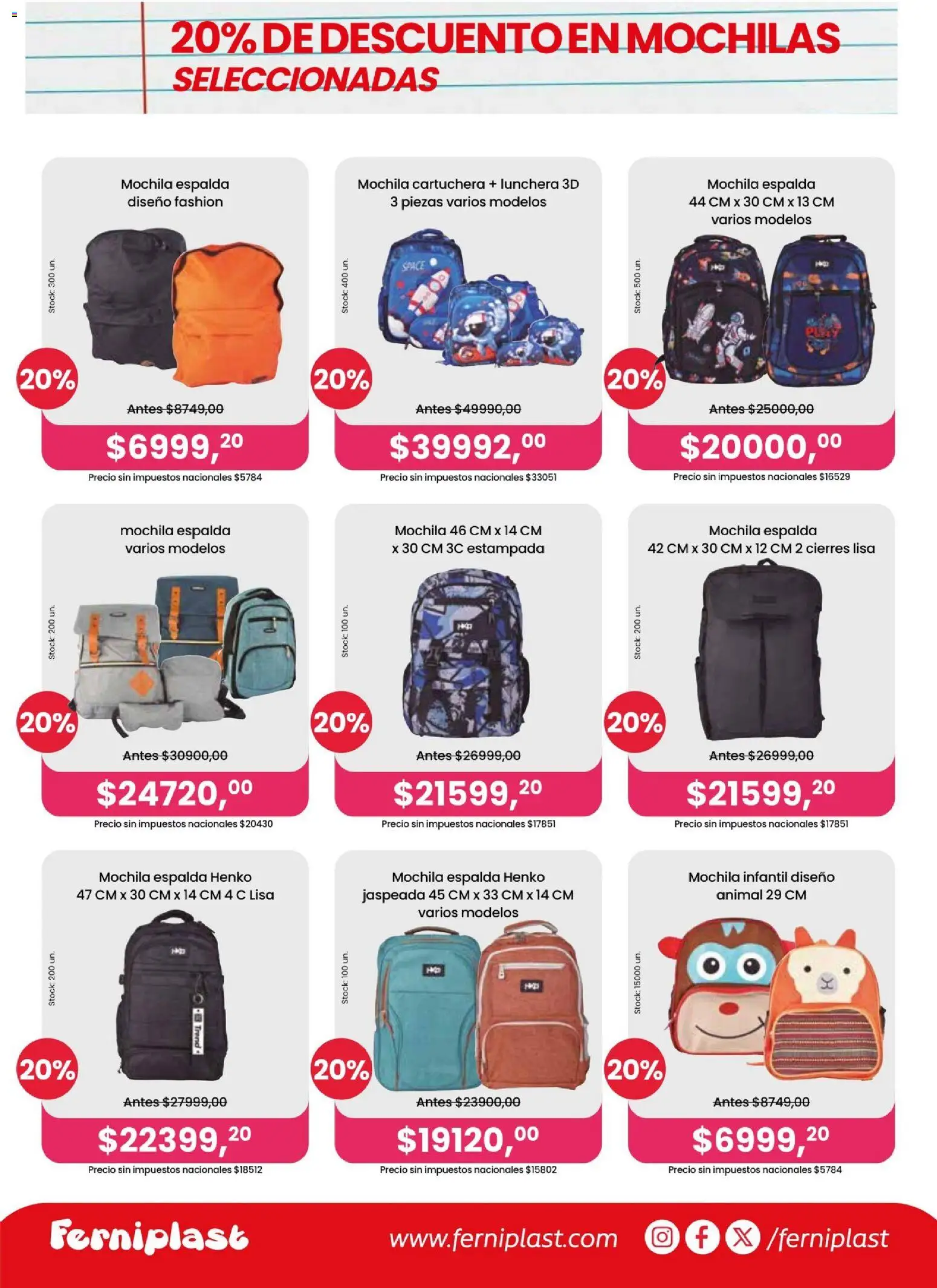 Ferniplast catálogo │ válido desde el 29.01.2026 | Página: 3 | Productos: Mochila