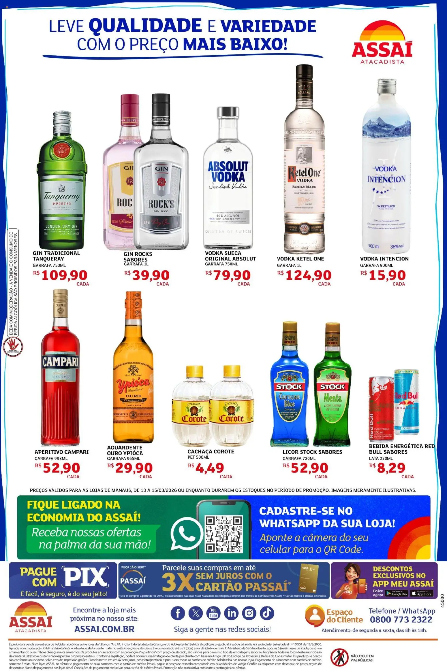 Assaí Atacadista Folheto - válido de 13.03.2026 | Página: 2 | Produtos: Pneus, Base, Gin, Açúcar