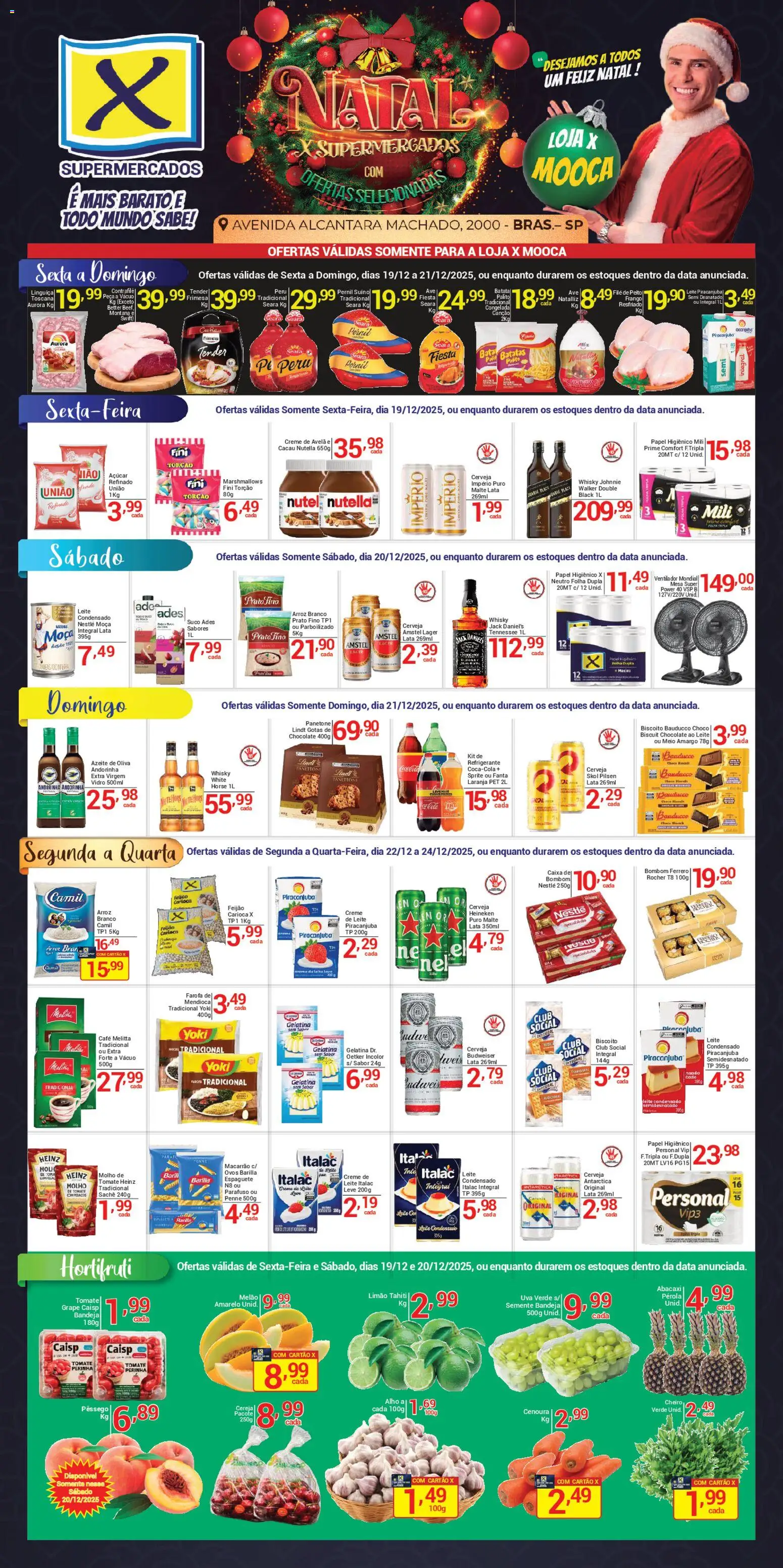 X Supermercados Folheto - válido de 19.12.2025 | Página: 1 | Produtos: Mesa, Café, Cerveja, Gelatina