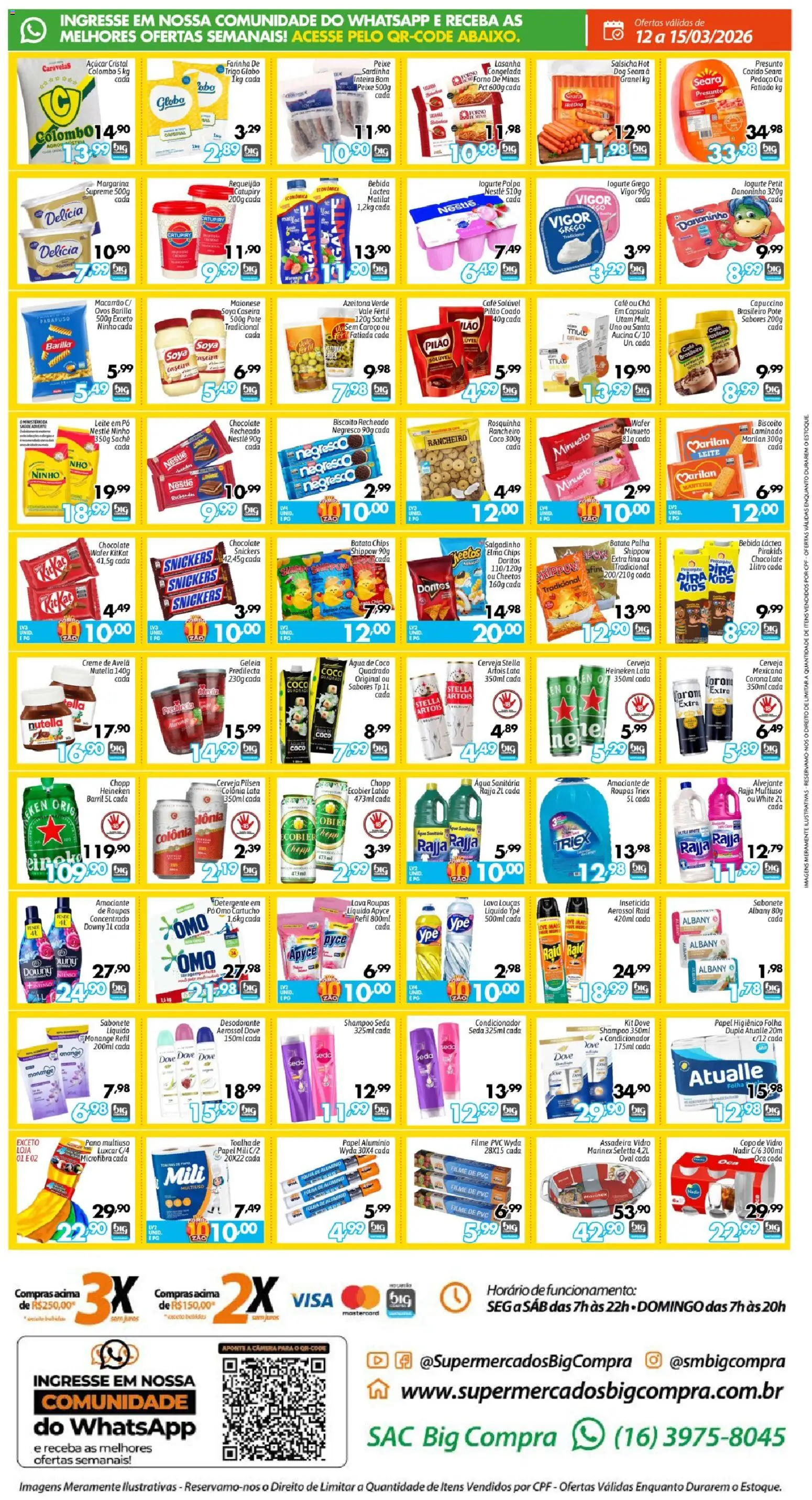 Big Compra Folheto - válido de 12.03.2026 | Página: 2 | Produtos: Amaciante de roupas, Leite, Chocolate, Lasanha