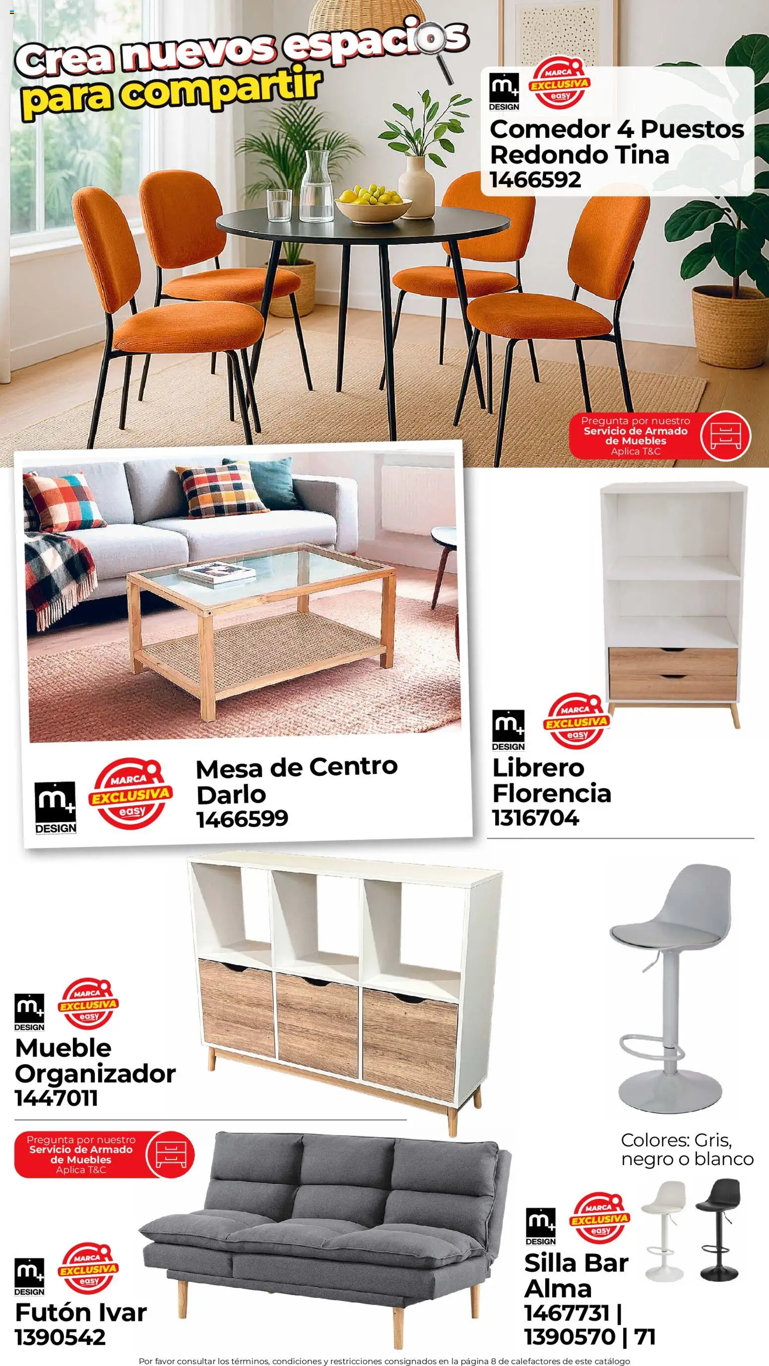 Easy revista - valida desde el 02.12.2025 | Página: 5 | Productos: Mesa de centro, Mesa, Silla, Organizador