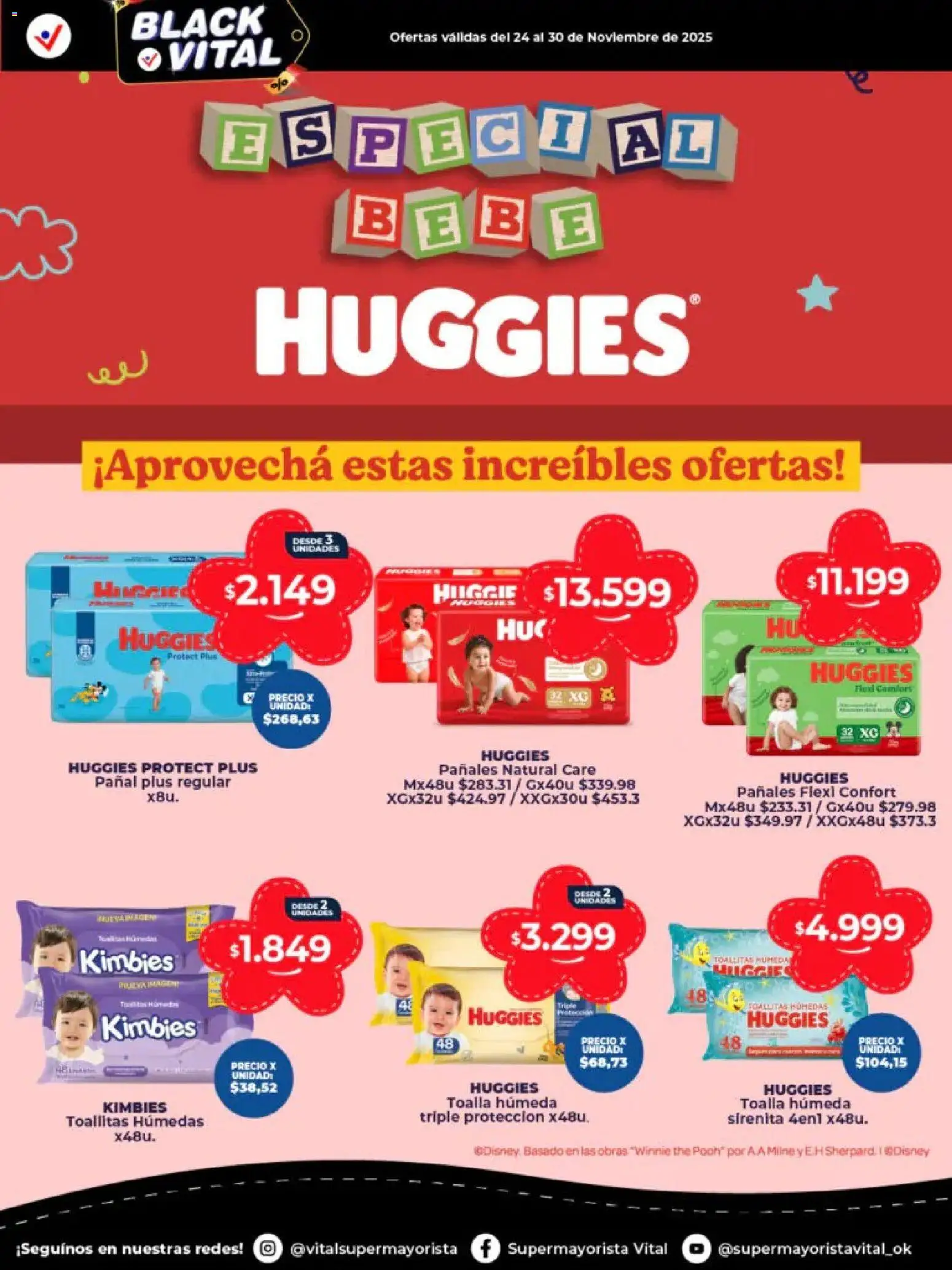 Vital - Especial Bebé │ válido desde el 24.11.2025 | Página: 4 | Productos: Toalla, Toallitas húmedas, Pañales