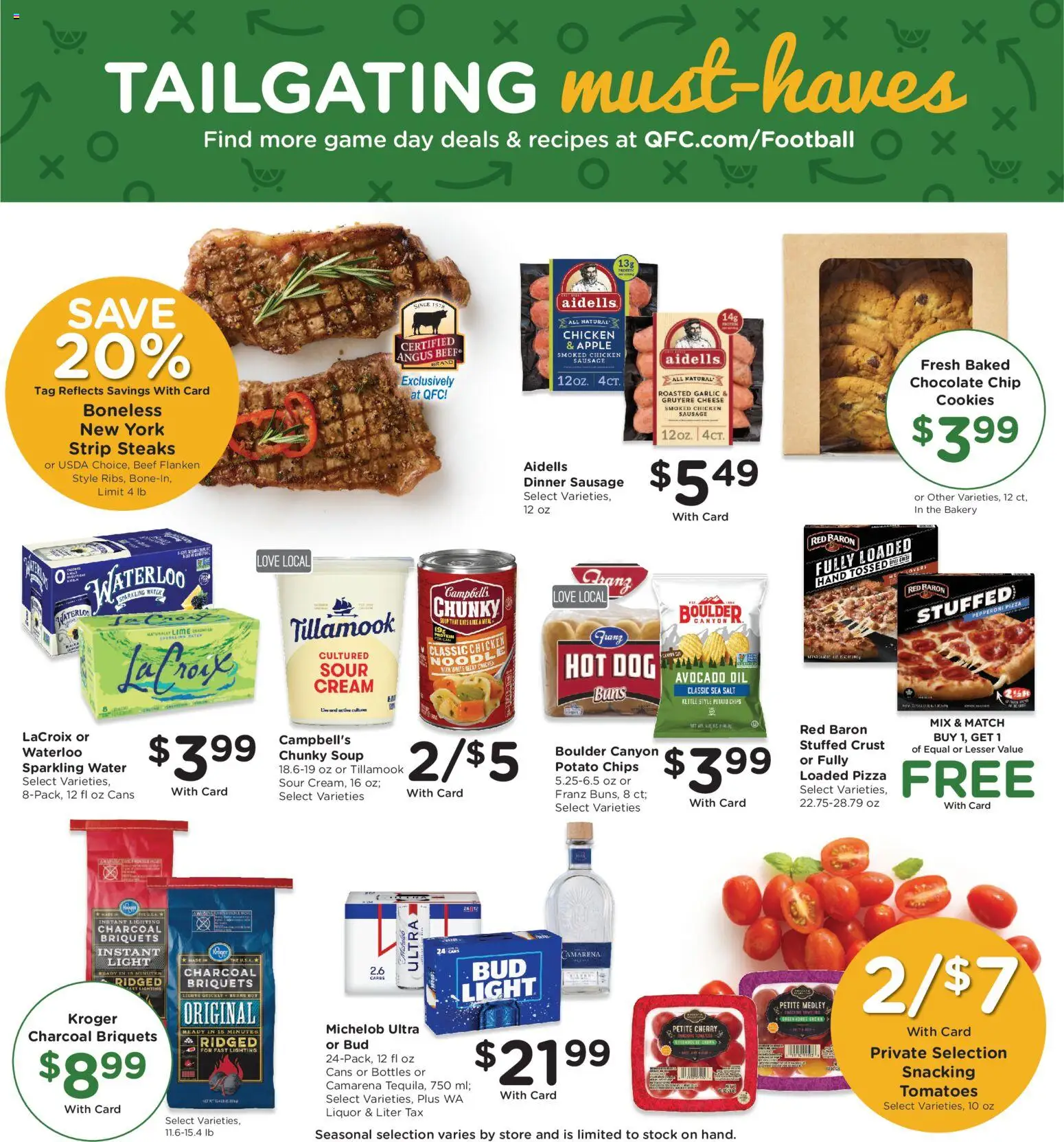 QFC Weekly Ad - WA - valid from 07.01.2026 | Page: 6 | Products: Cheese, Avocado, Garlic, Chocolate Chip