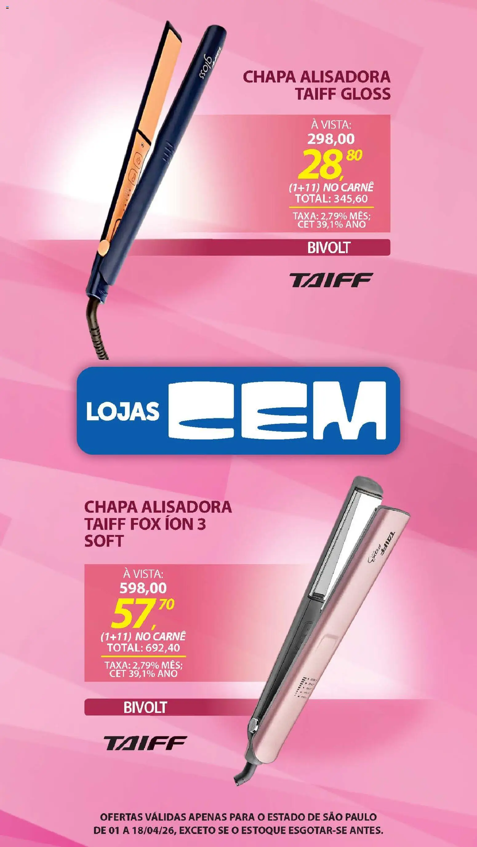 Lojas Cem Folheto - válido de 01.04.2026 | Página: 135