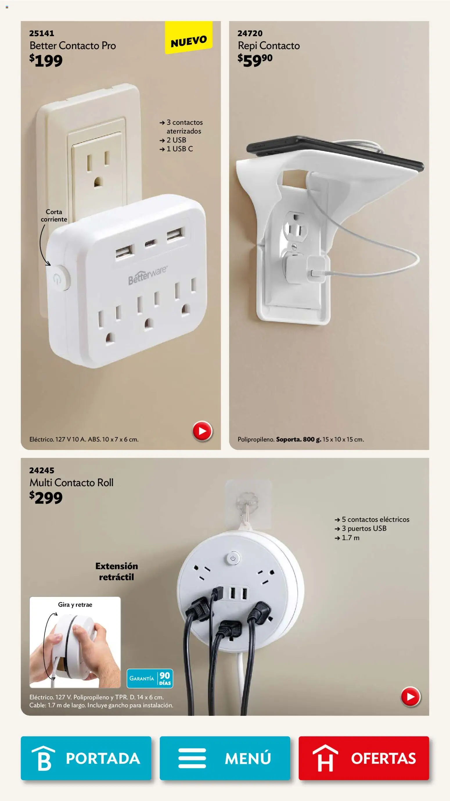 Nuevas ofertas de Betterware válidas en toda la República Mexicana desde el 03.11.2025. ¡Encuentra las mejores ofertas en Betterware campaña 11 2025! | Página: 20 | Productos: Usb, Extensión, Cable