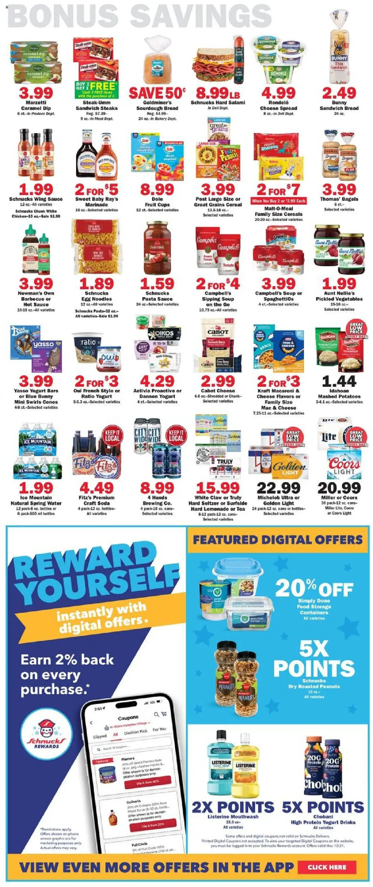 Schnucks Weekly Print Ad - MO - valid from 15.10.2025 | Page: 5 | Products: Yogurt, Cereals, Water, Sauce