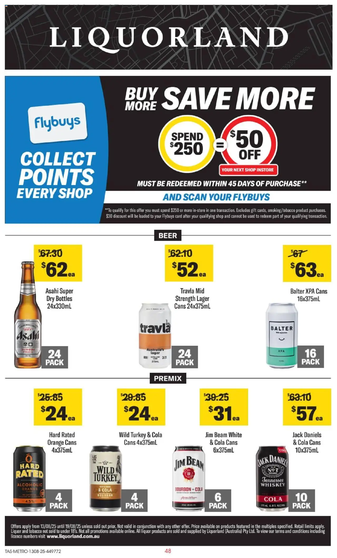 Liquorland catalogue - valid from 13.08.2025 | Page: 1 | Products: Beer, Bourbon, Whiskey, Turkey