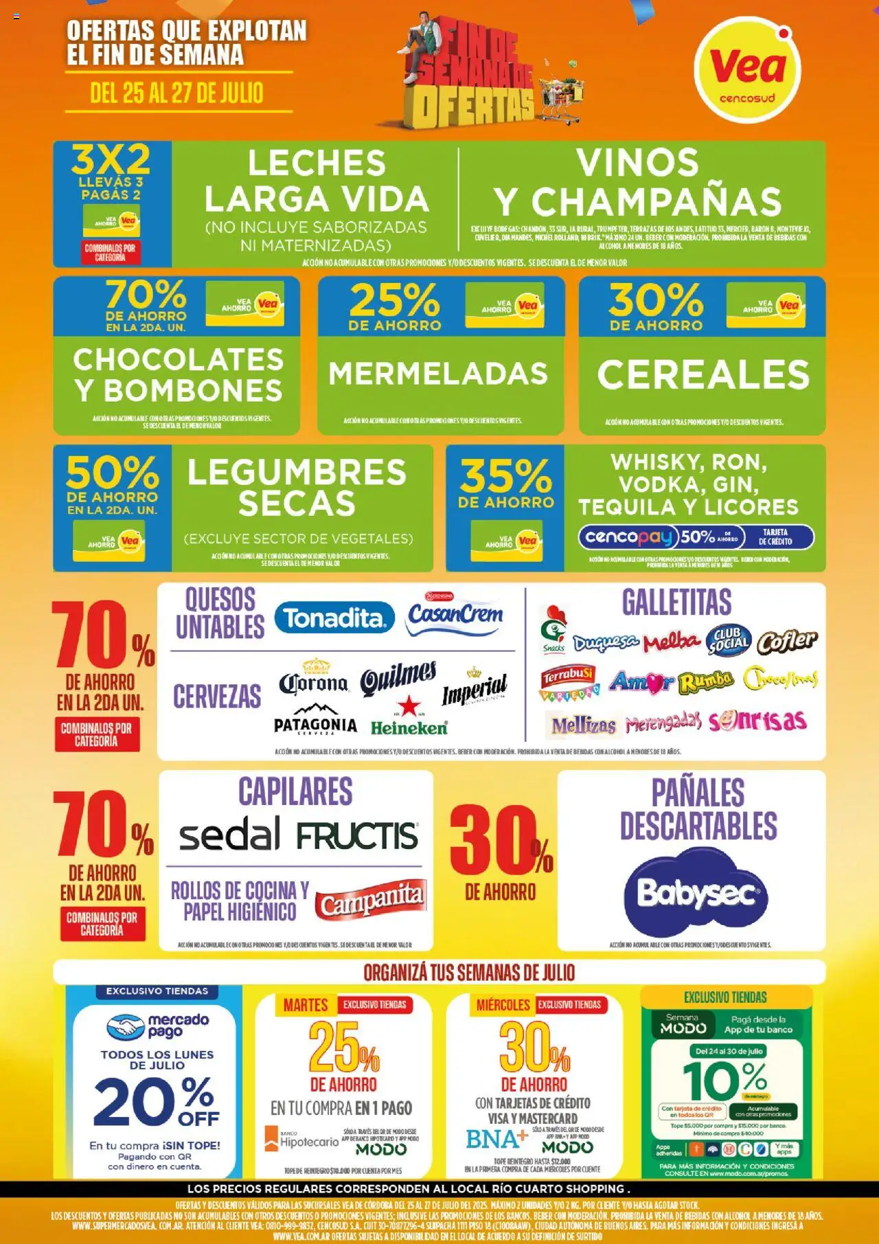Vea - Ofertas | Córdoba │ válido desde el 25.07.2025 | Página: 1 | Productos: Galletitas, Bombones, Té, Cereales