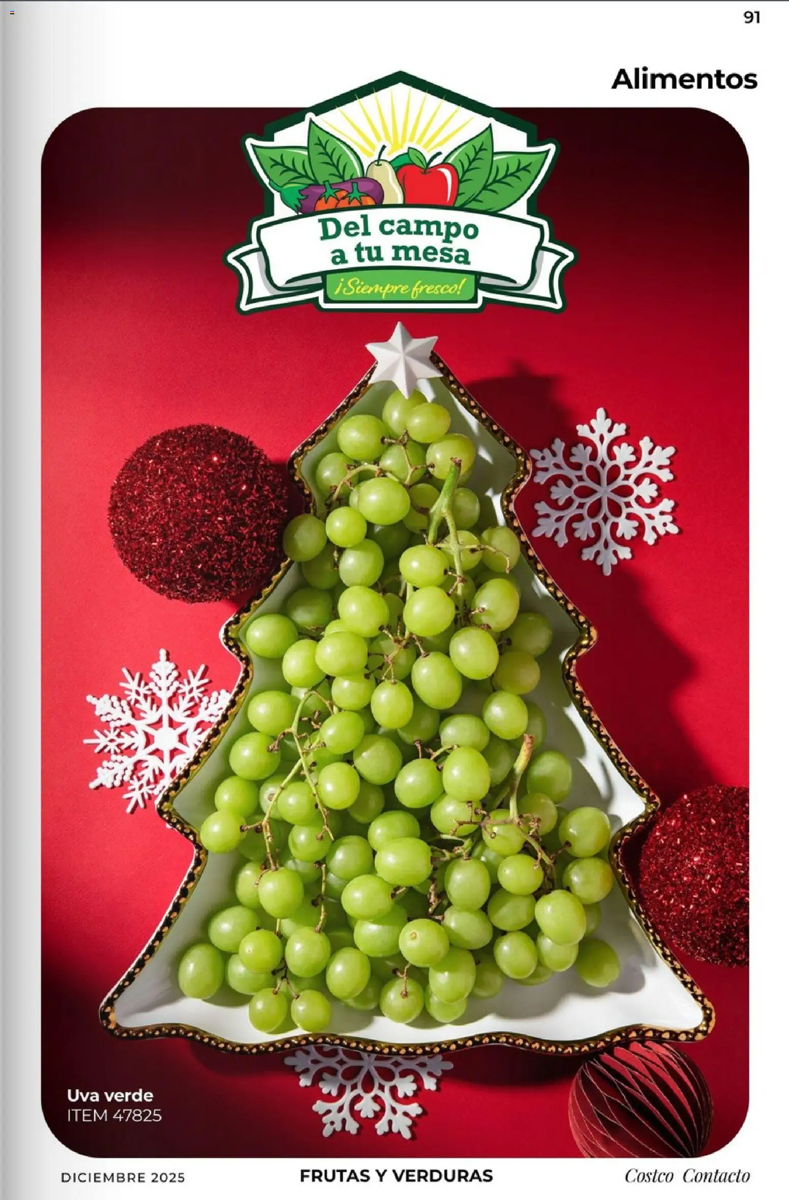 Nuevas ofertas de Costco válidas en toda la República Mexicana desde el 01.12.2025. ¡Encuentra las mejores ofertas en Costco Revista Diciembre! | Página: 91 | Productos: Uva, Mesa