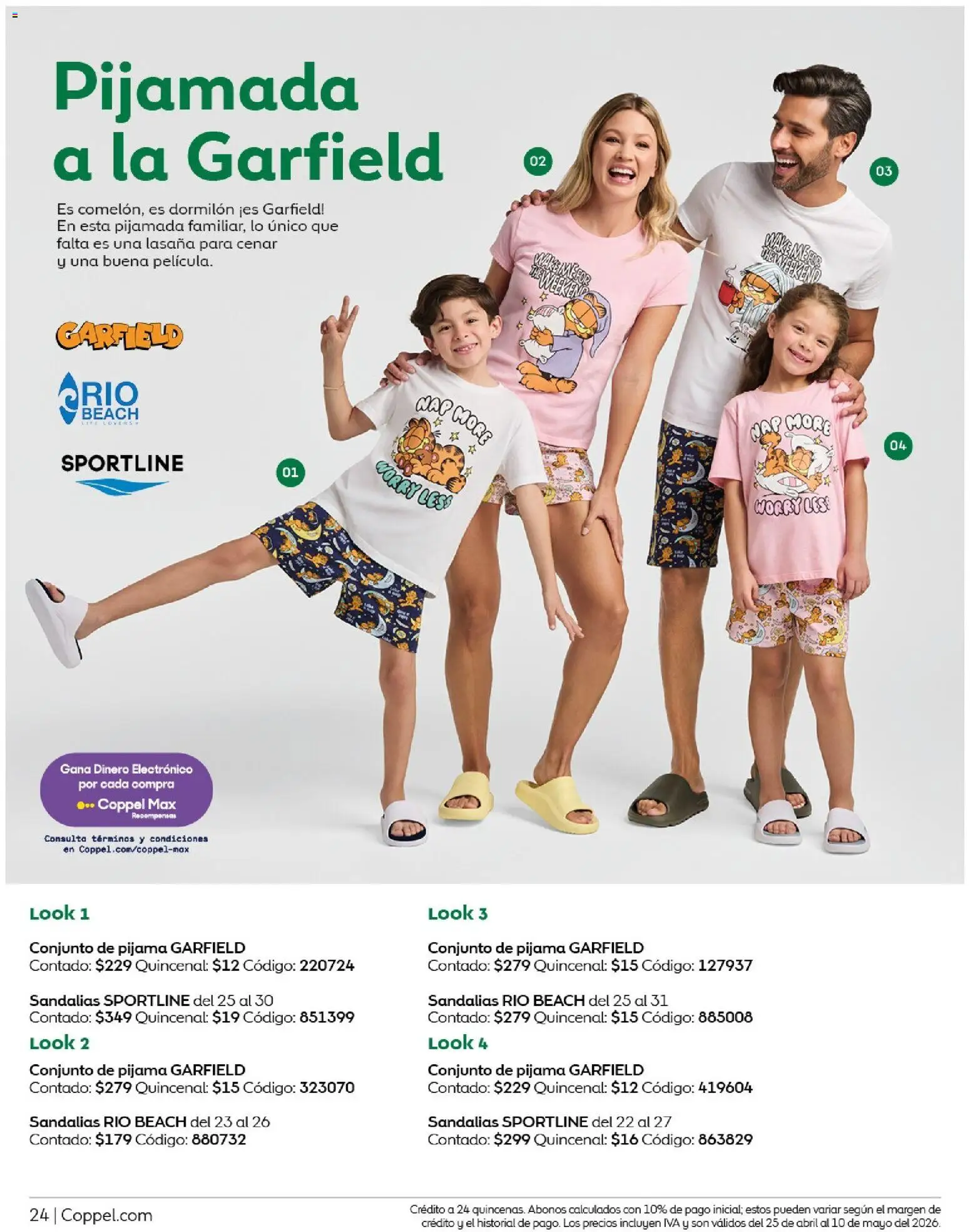 Nuevas ofertas de Coppel válidas en toda la República Mexicana desde el 25.04.2026. ¡Encuentra las mejores ofertas en Coppel catálogo Los regalos que mamá siempre quiere! | Página: 24 | Productos: Pijama, Conjunto, Sandalias