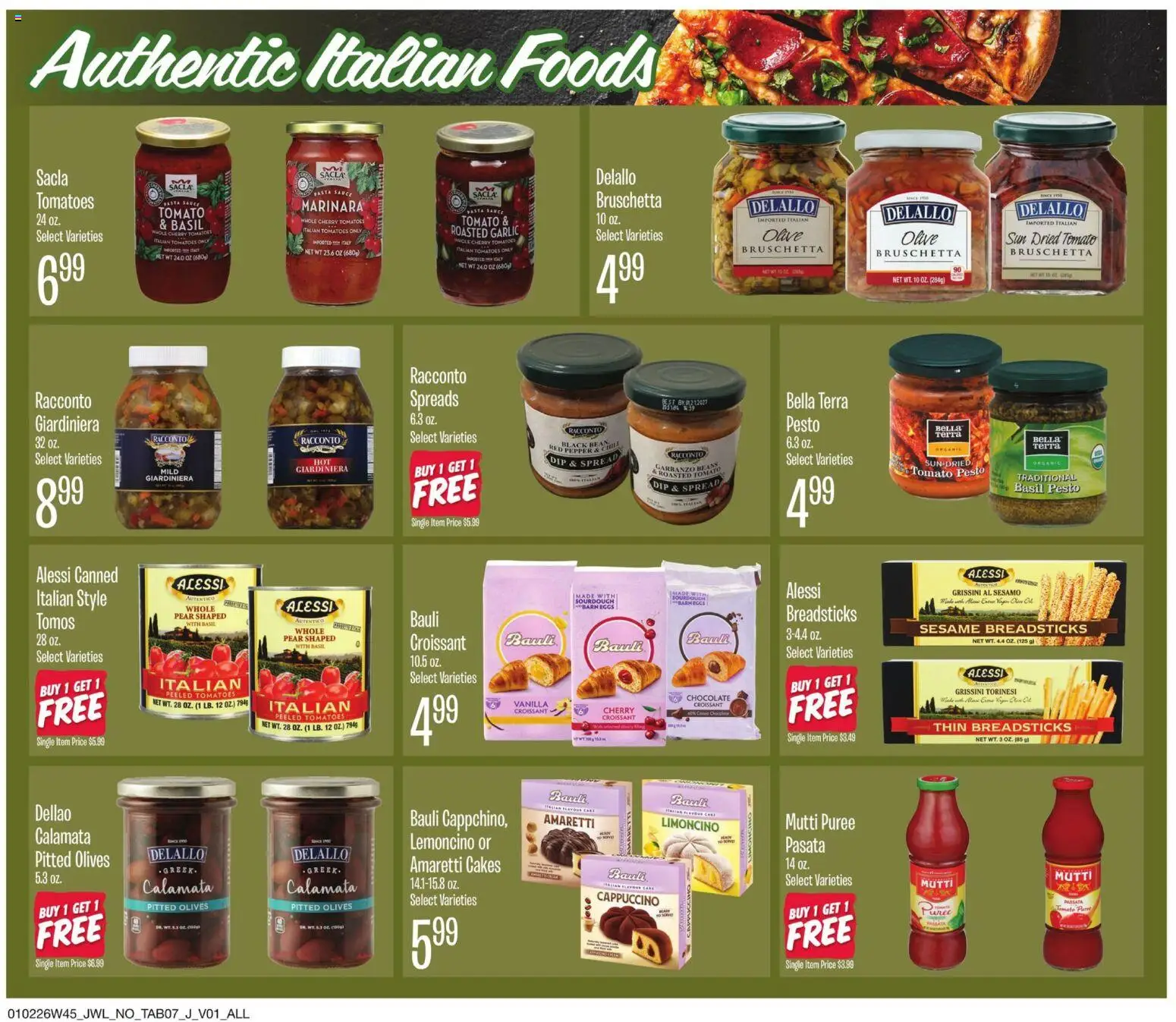 Jewel Osco Specialty & Local - valid from 02.01.2026 | Page: 7 | Products: Chocolate, Pasta, Garlic, Pear