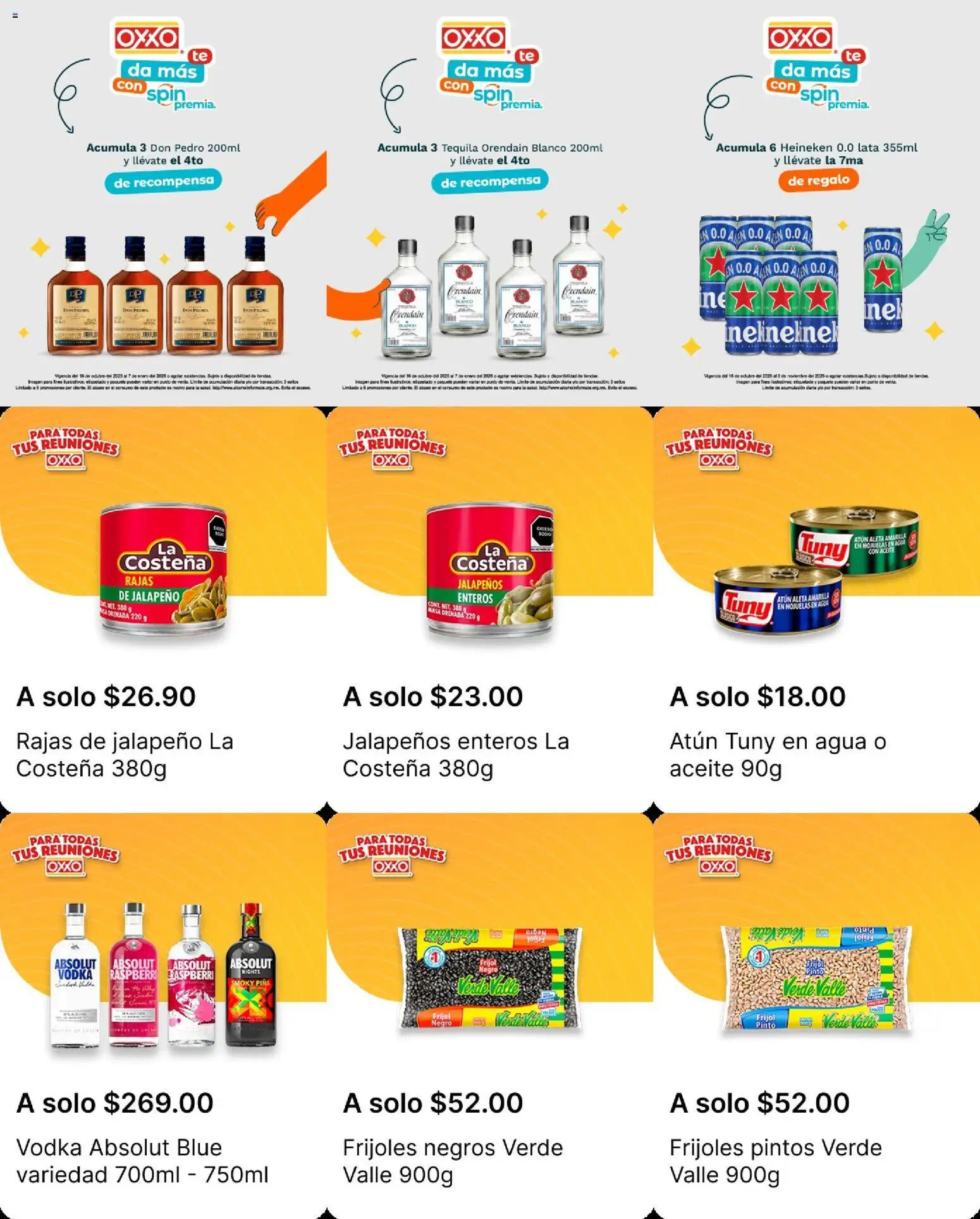 Nuevas ofertas de OXXO válidas en toda la República Mexicana desde el 16.10.2025. ¡Encuentra las mejores ofertas en OXXO folleto! | Página: 2 | Productos: Atún, Tequila, Hojuelas, Vodka