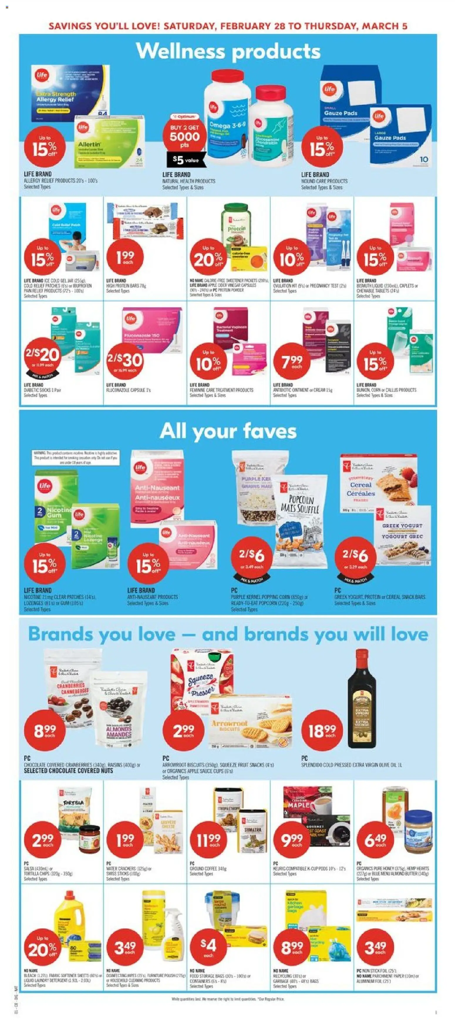 Shoppers flyer valid from 27.02.2026 | Page: 13 | Products: Nuts, PC, Cheese, Yogurt