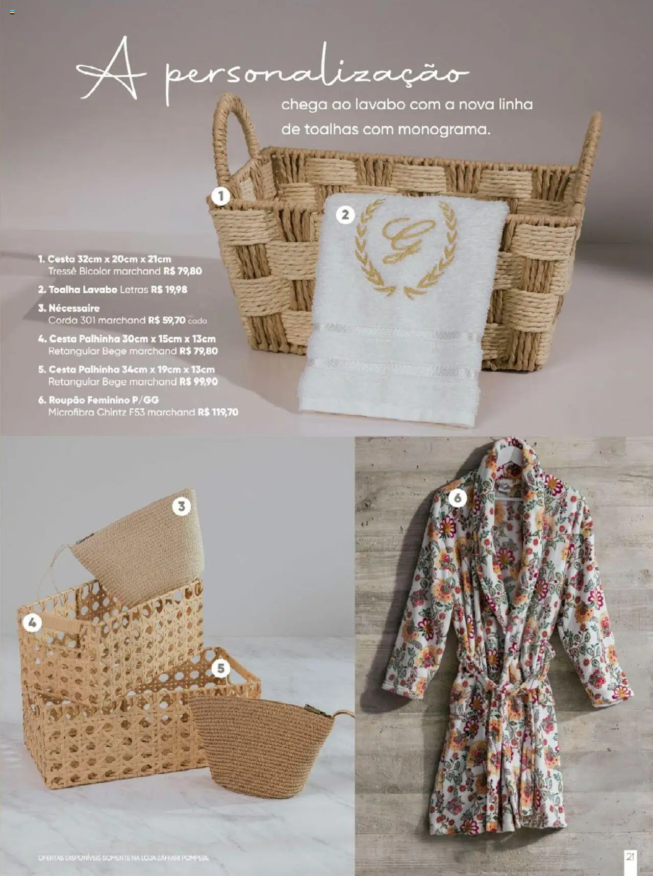 Zaffari Folheto - válido de 09.06.2025 | Página: 21 | Produtos: Corda, Necessaire, Cesta, Roupão