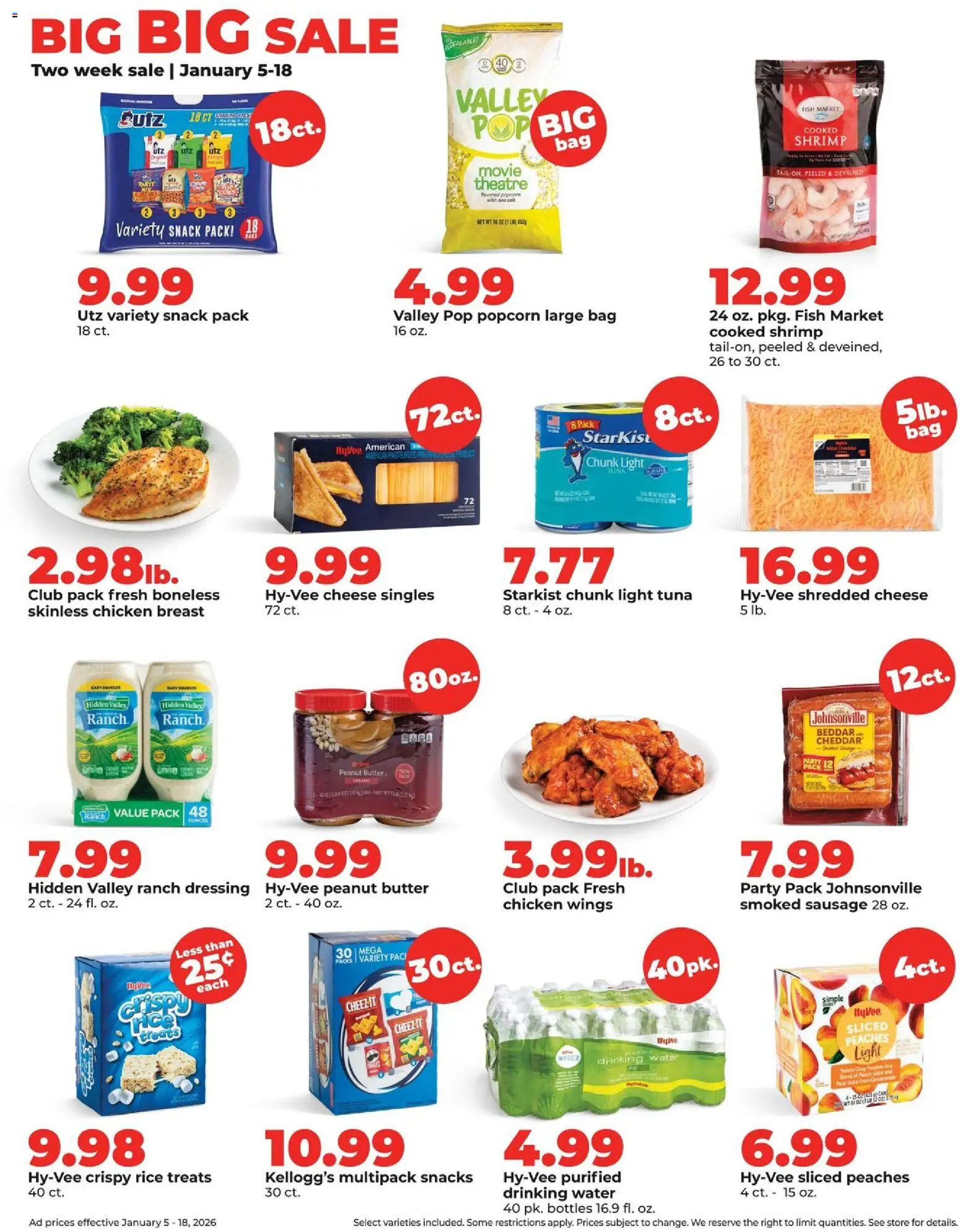 HyVee Weekly Ad - valid from 05.01.2026 | Page: 21 | Products: Peaches, Rice, Sausage, Bag