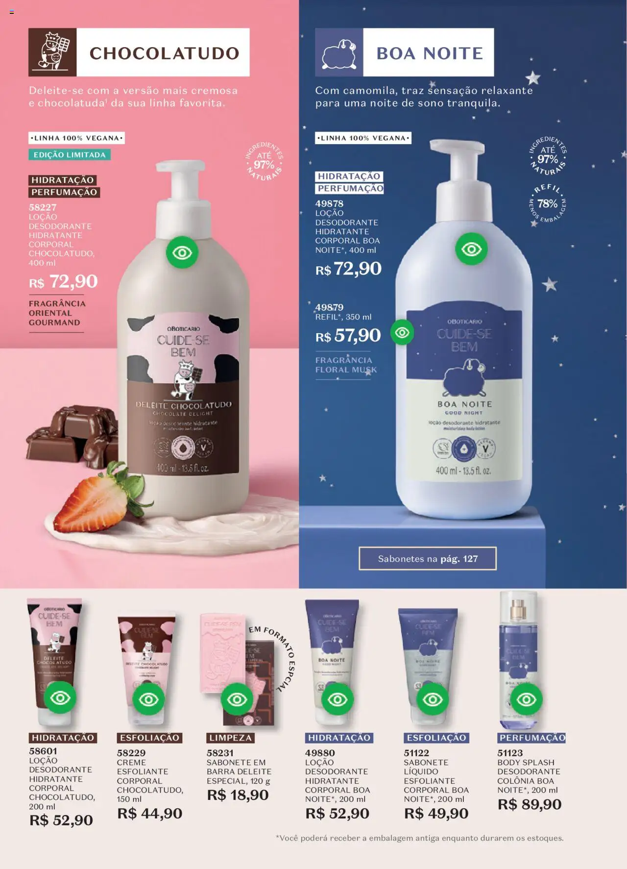 O Boticário Folheto - válido de 22.09.2025 | Página: 135 | Produtos: Fragrância, Hidratante corporal, Desodorante, Creme