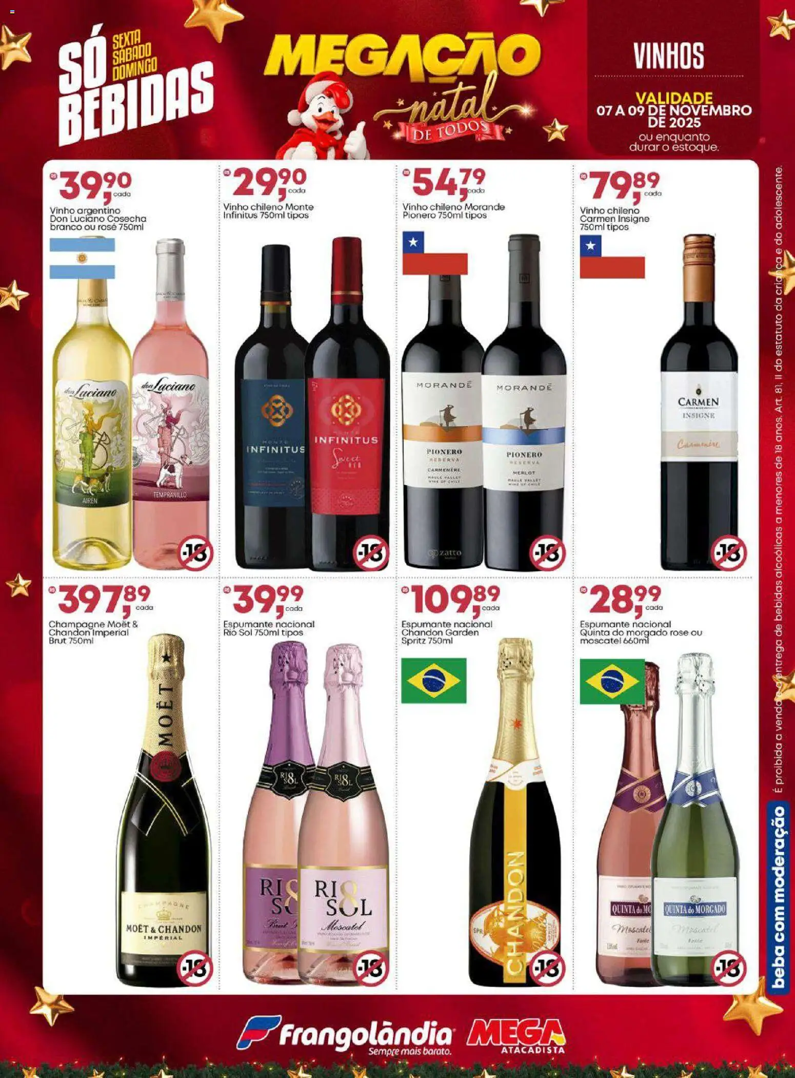 Frangolândia Folheto - válido de 07.11.2025 | Página: 8 | Produtos: Champagne, Espumante, Vinho
