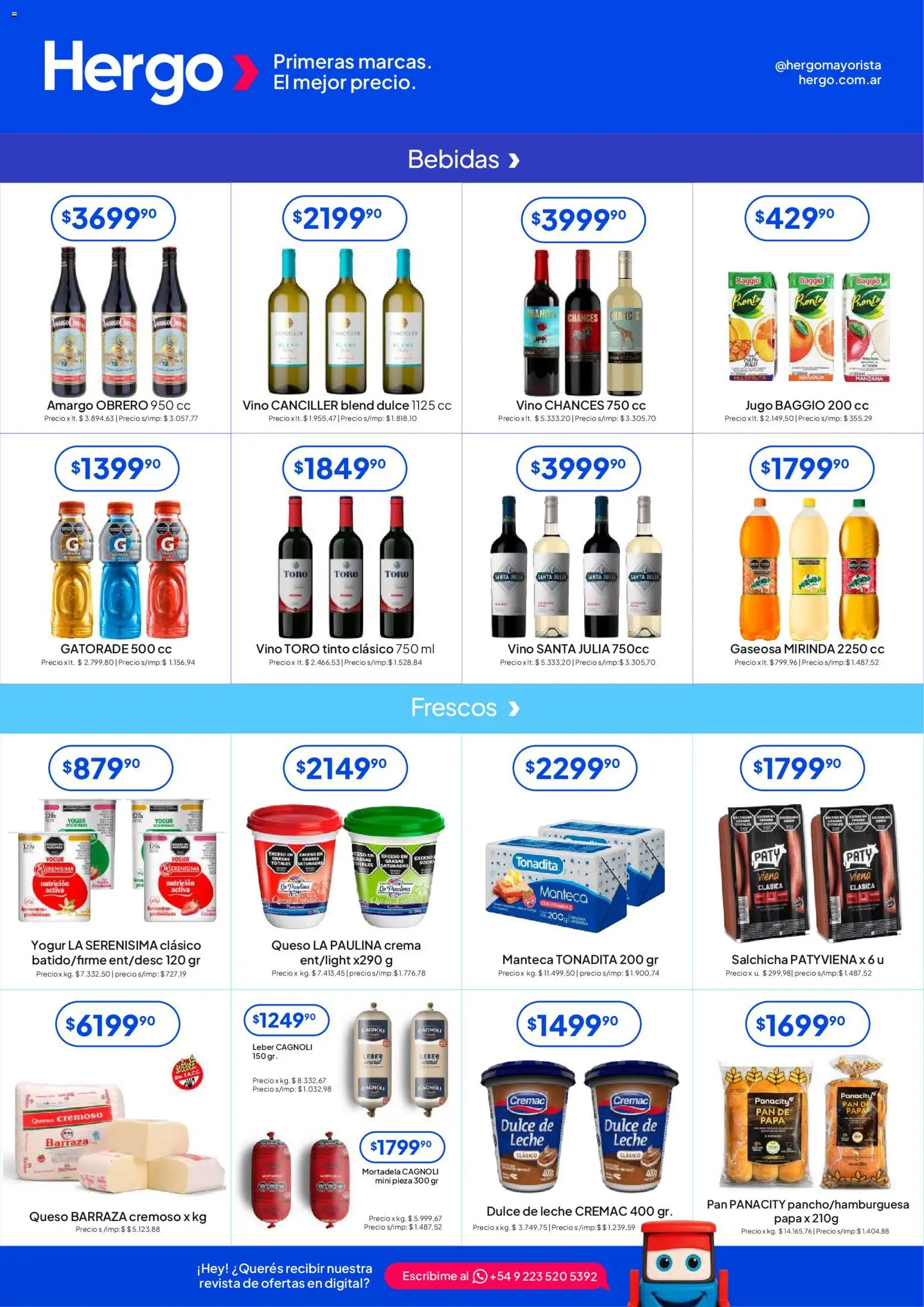 Hergo catálogo │ válido desde el 25.02.2026 | Página: 3 | Productos: Salchicha, Queso, Yogur, Crema