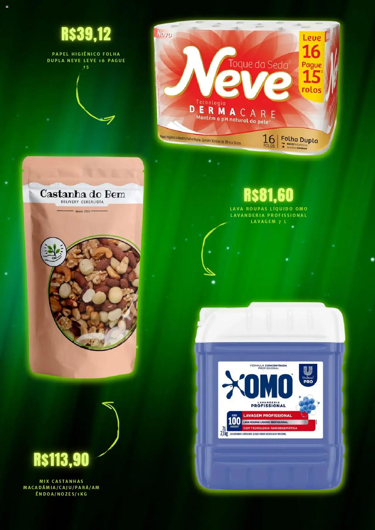 Mercado Livre Folheto - válido de 19.08.2025 | Página: 2 | Produtos: Castanhas, Roupas, Papel higiênico