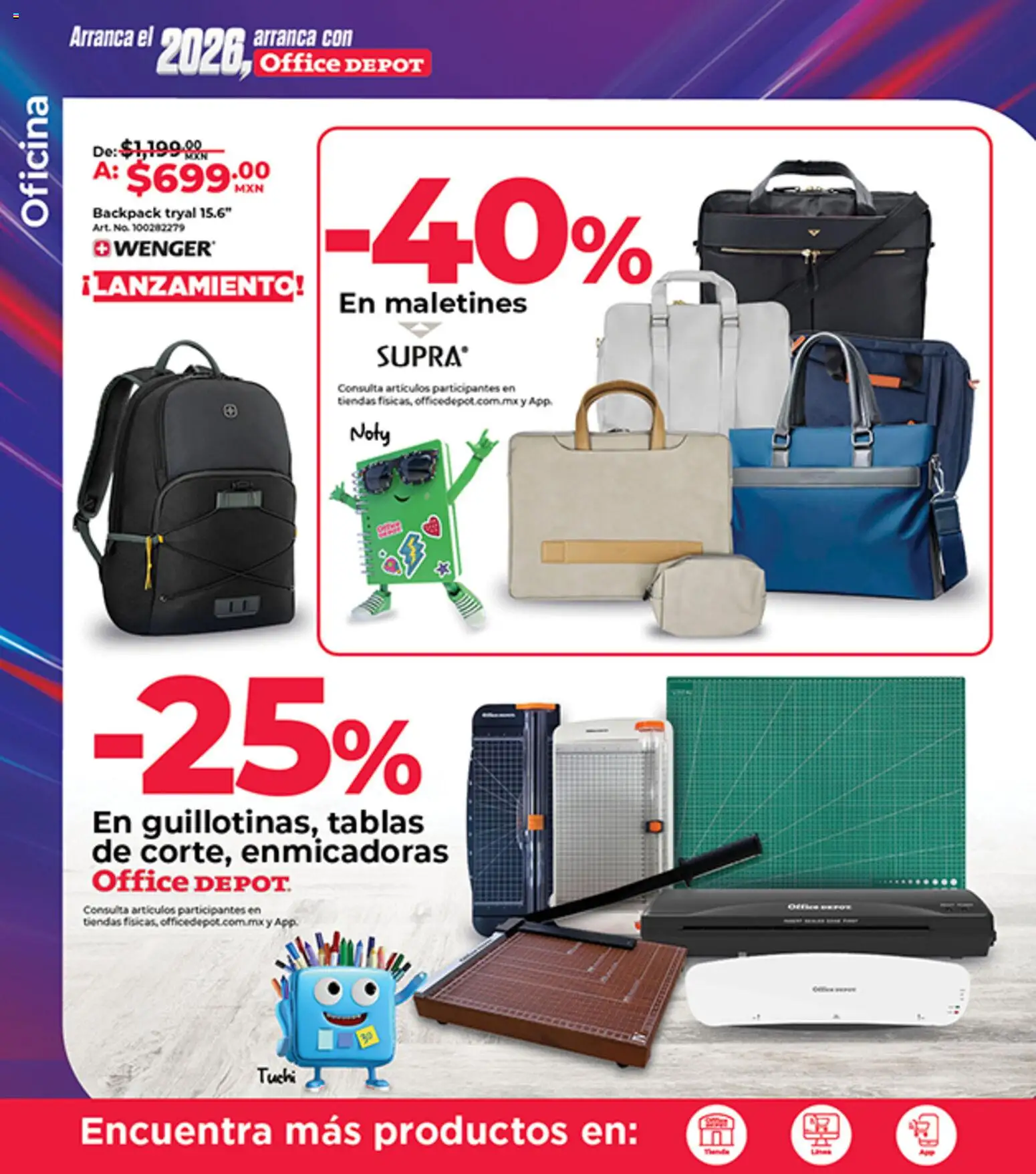 Nuevas ofertas de Office Depot válidas en toda la República Mexicana desde el 01.01.2026. ¡Encuentra las mejores ofertas en Office Depot catálogo! | Página: 8