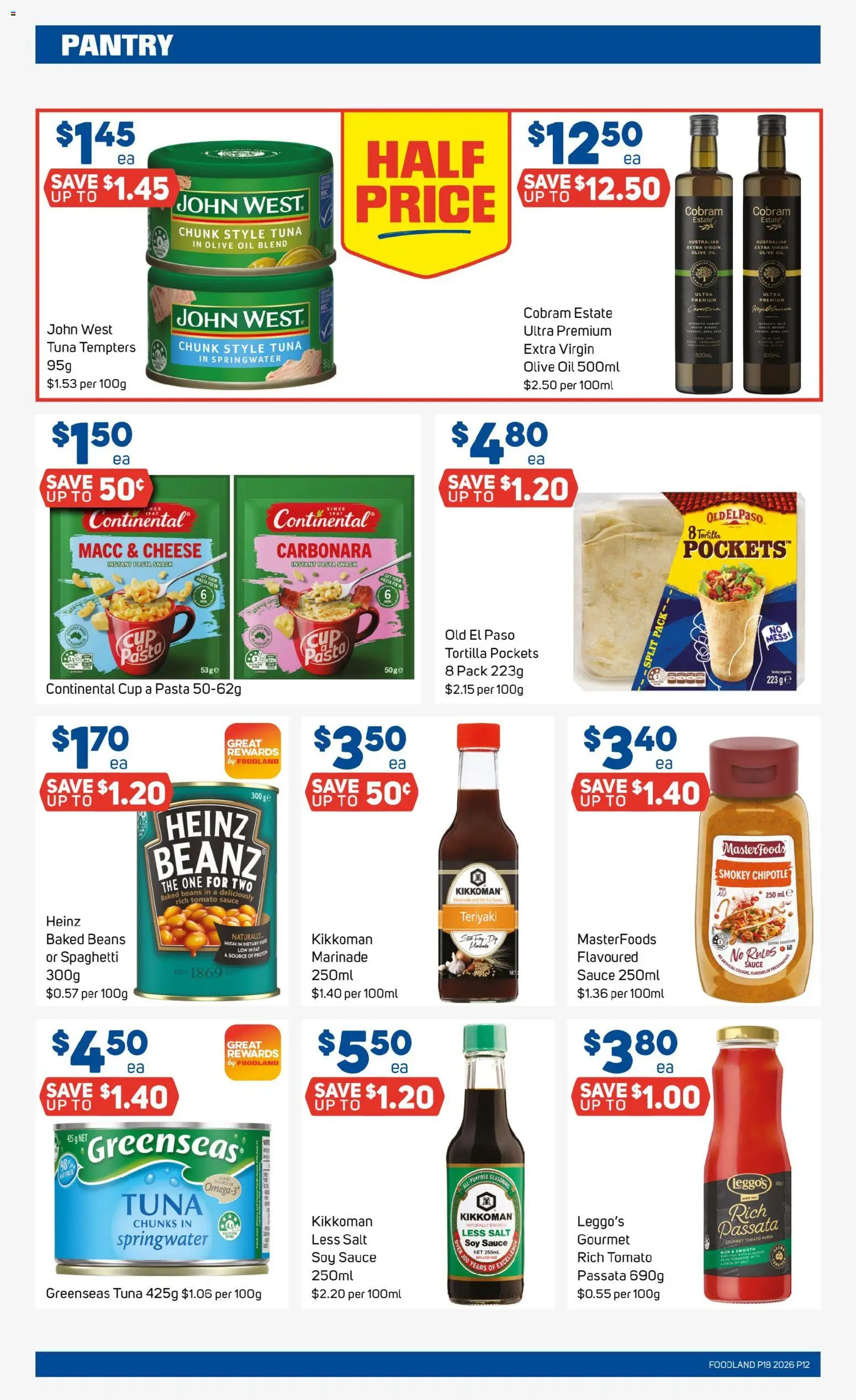 Foodland catalogue - valid from 29.04.2026 | Page: 12 | Products: Cheese, Pasta, Sauce, Tuna